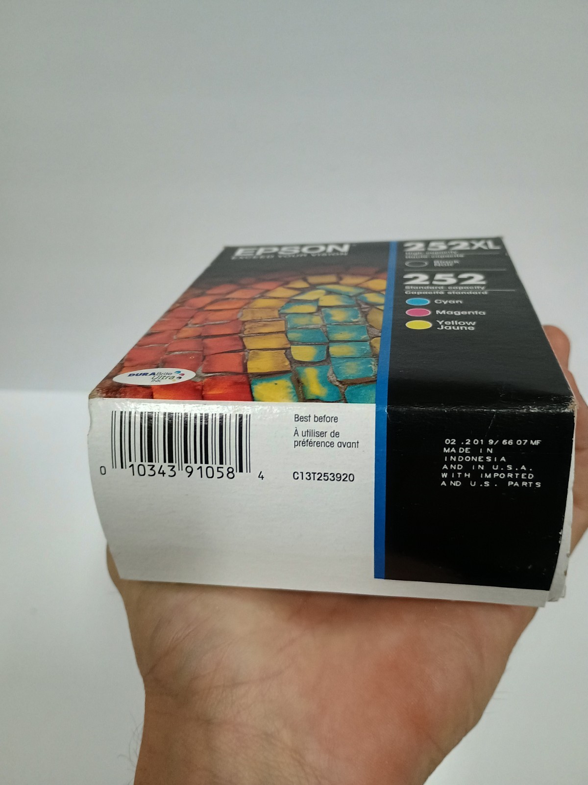 Epson 252XL/252 (T252XL-BCS) 4 PACK Black/Tri-Color Ink Cartridge Exp 10/2019