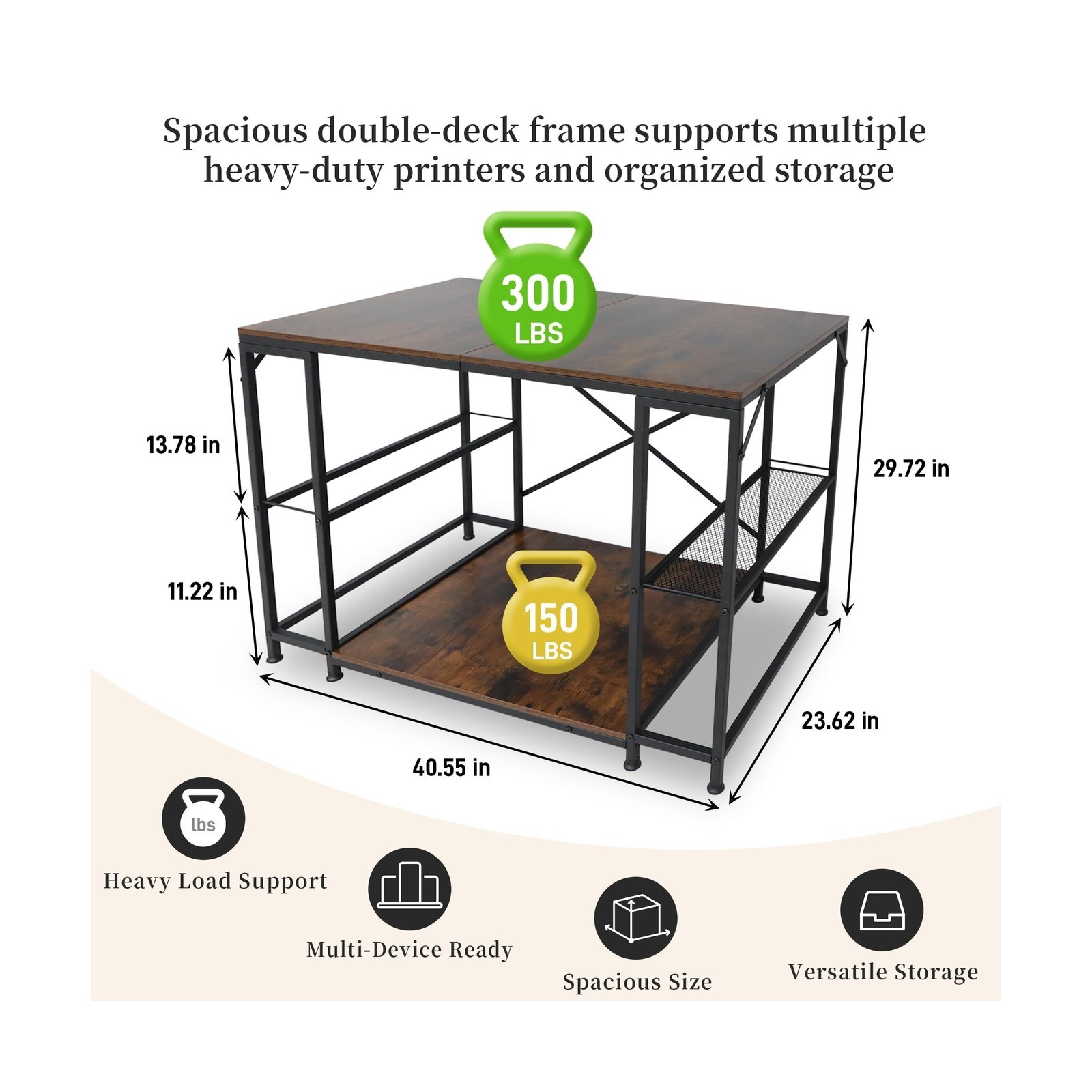 Upgraded 3D Printer Stand, Large 3D Printer Filament Storage Rack for Home Of