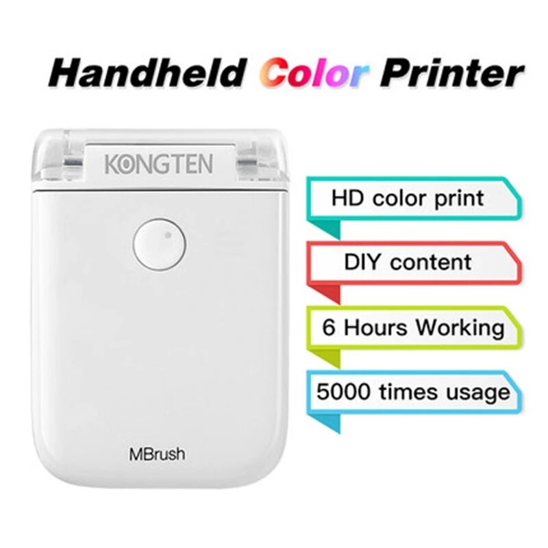 Mini Portable Wireless Mobile Color Handheld Inkjet Printer WIFI USB Bluetooth
