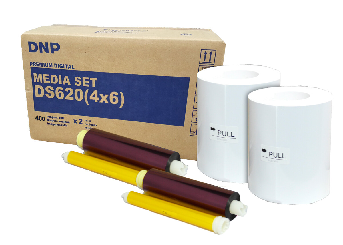 DNP DS620A 4×6″ Media Kit (DS6204x6), 2 rolls of paper & ribbon per box