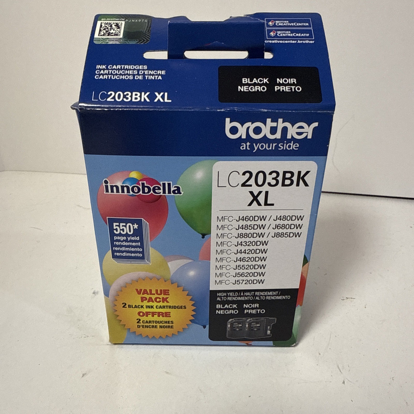 Brother LC203BK XL Black High Yield Ink Cartridge Exp 2026