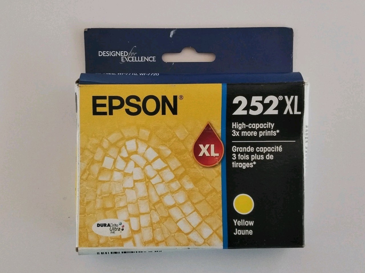 New Genuine Epson 252XL Yellow Ink Cartridge Exp. 11/2028