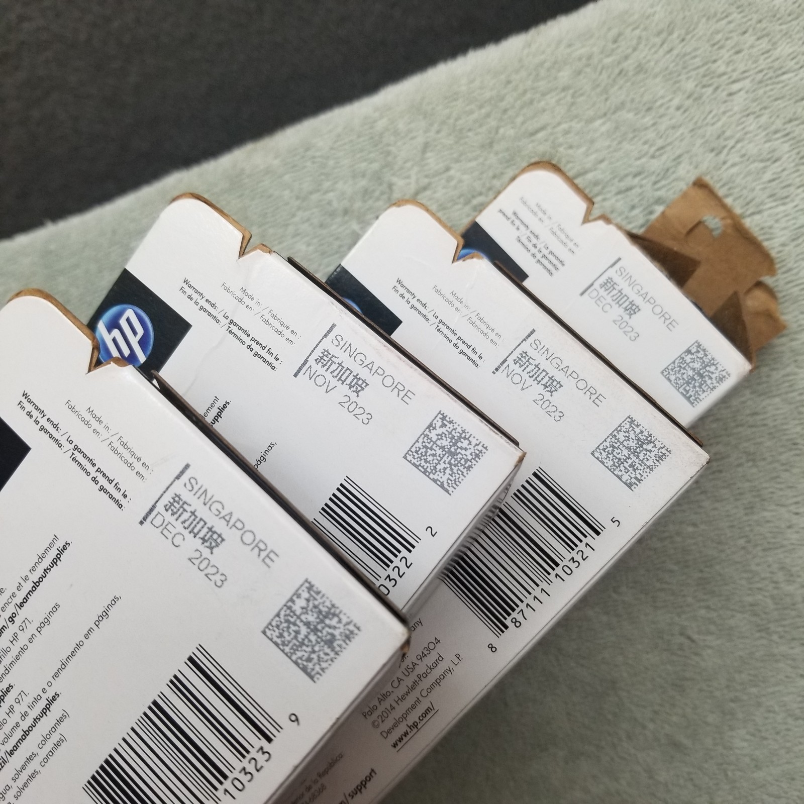 Set of 4 Genuine Factory New/Openbox HP 970XL BLK 971XL CYN MAG YEL Inkjets 2023