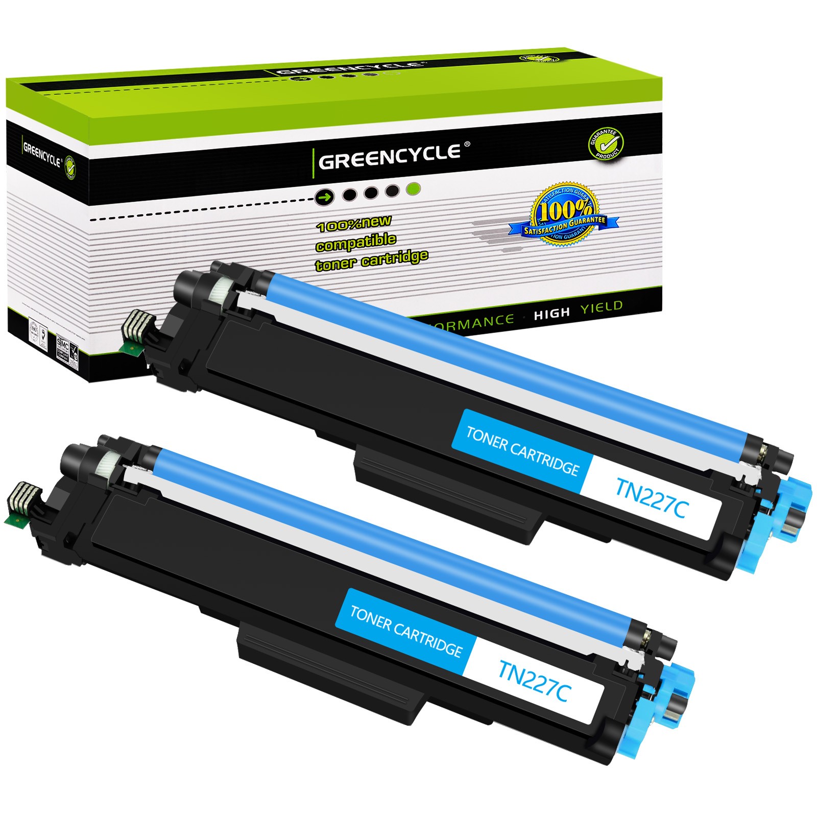 2PKs TN227CY Cyan Toner Cartridge For HL-L3210CW HL-L3230CDW HL-L3270CDW