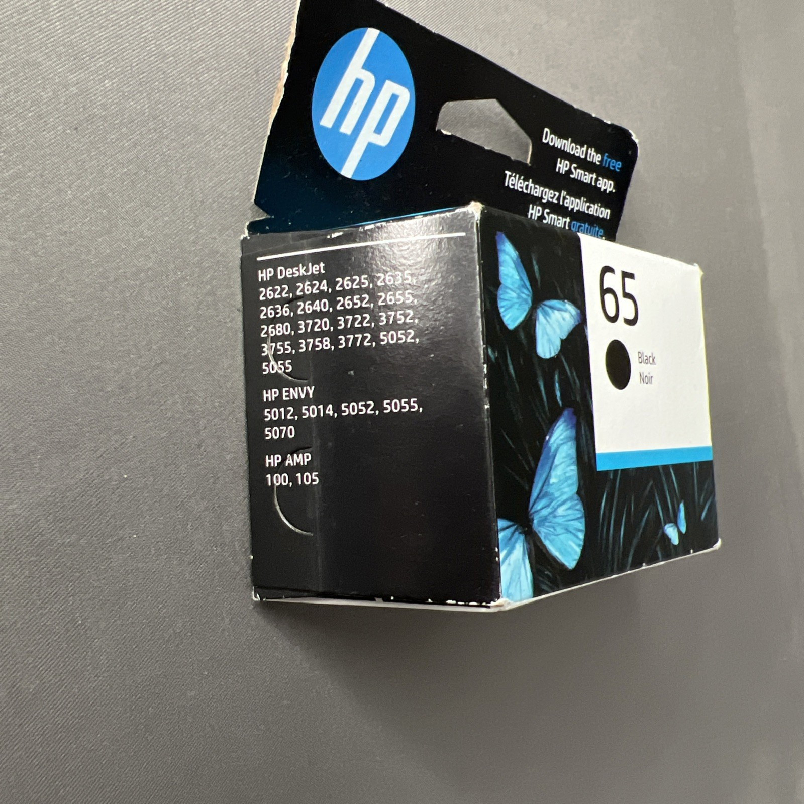 Genuine HP 65 Black Ink Cartridge Exp: May 2027, Box Sealed