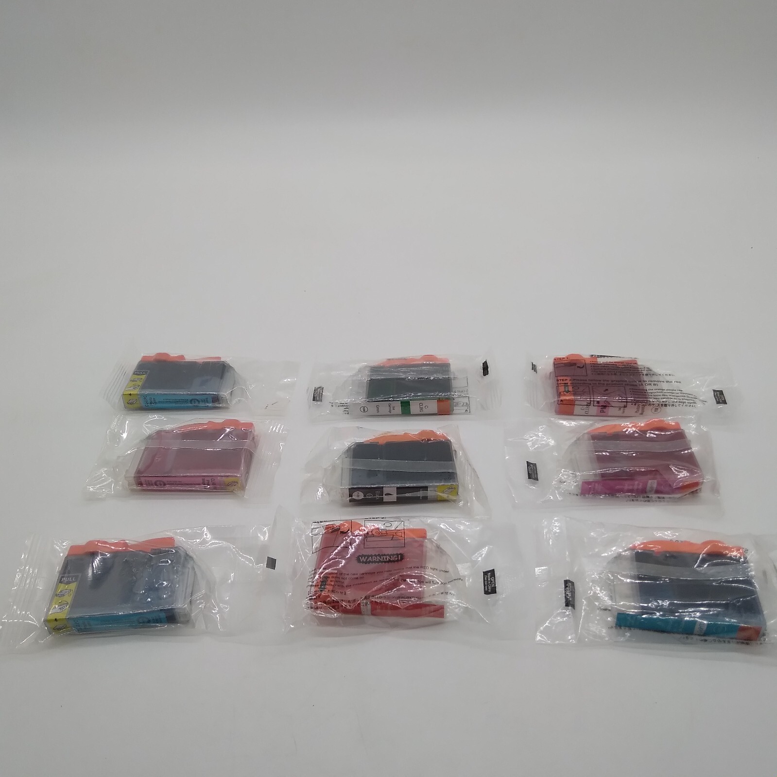 Lot of 9 CLI-8 Ink Cartridges for Canon Various colors as shown