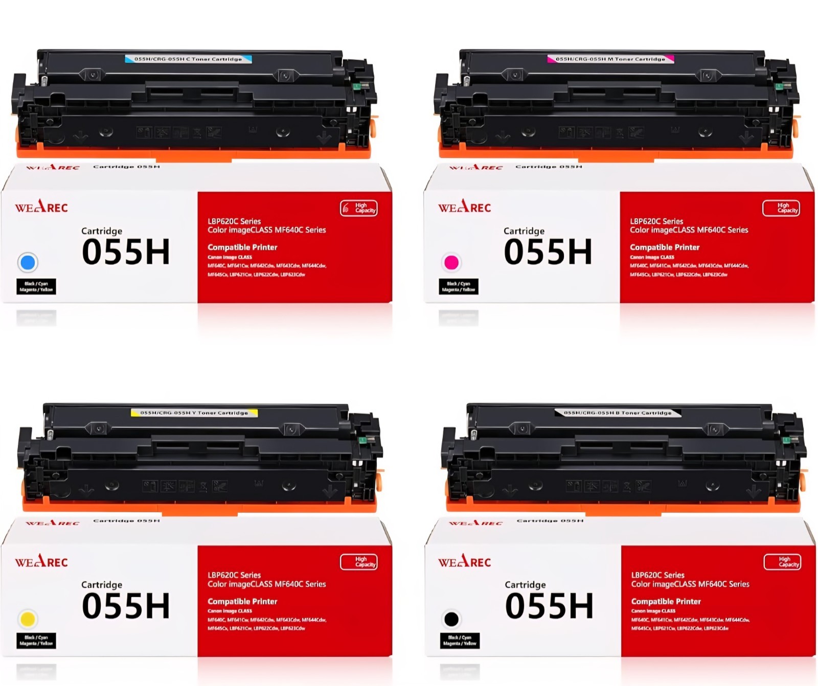 Compatible With Canon 055 055H Toner ImageCLASS MF743cdw MF741cdw LBP664cx LOT