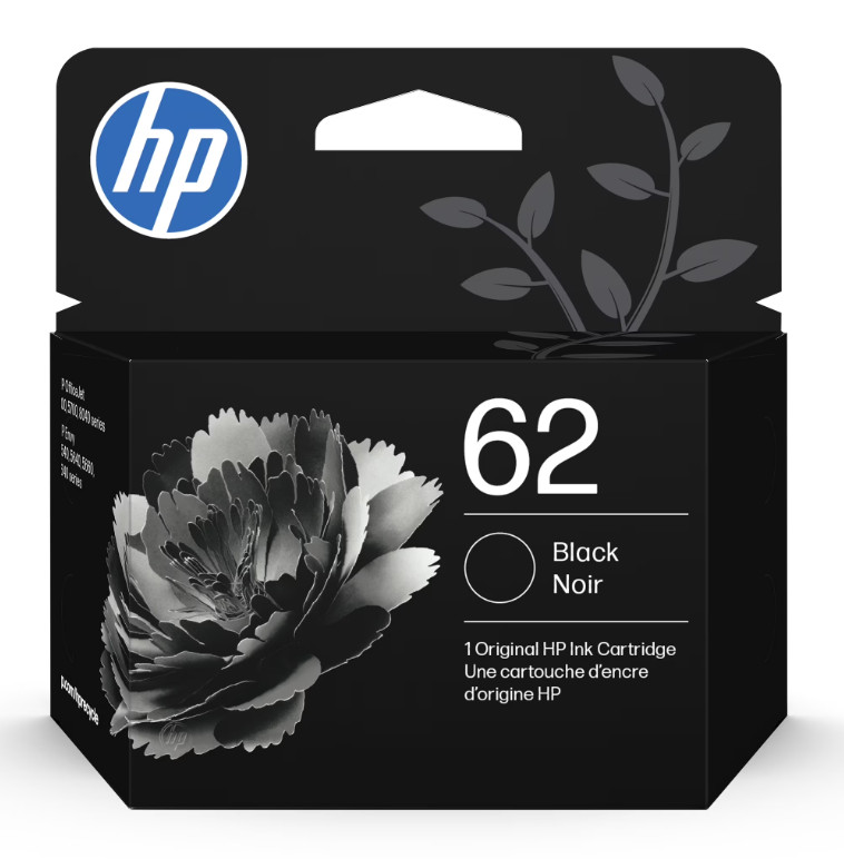 Genuine HP 62XL Black Ink Cartridge High Yield (C2P05AN) – EXP 2027
