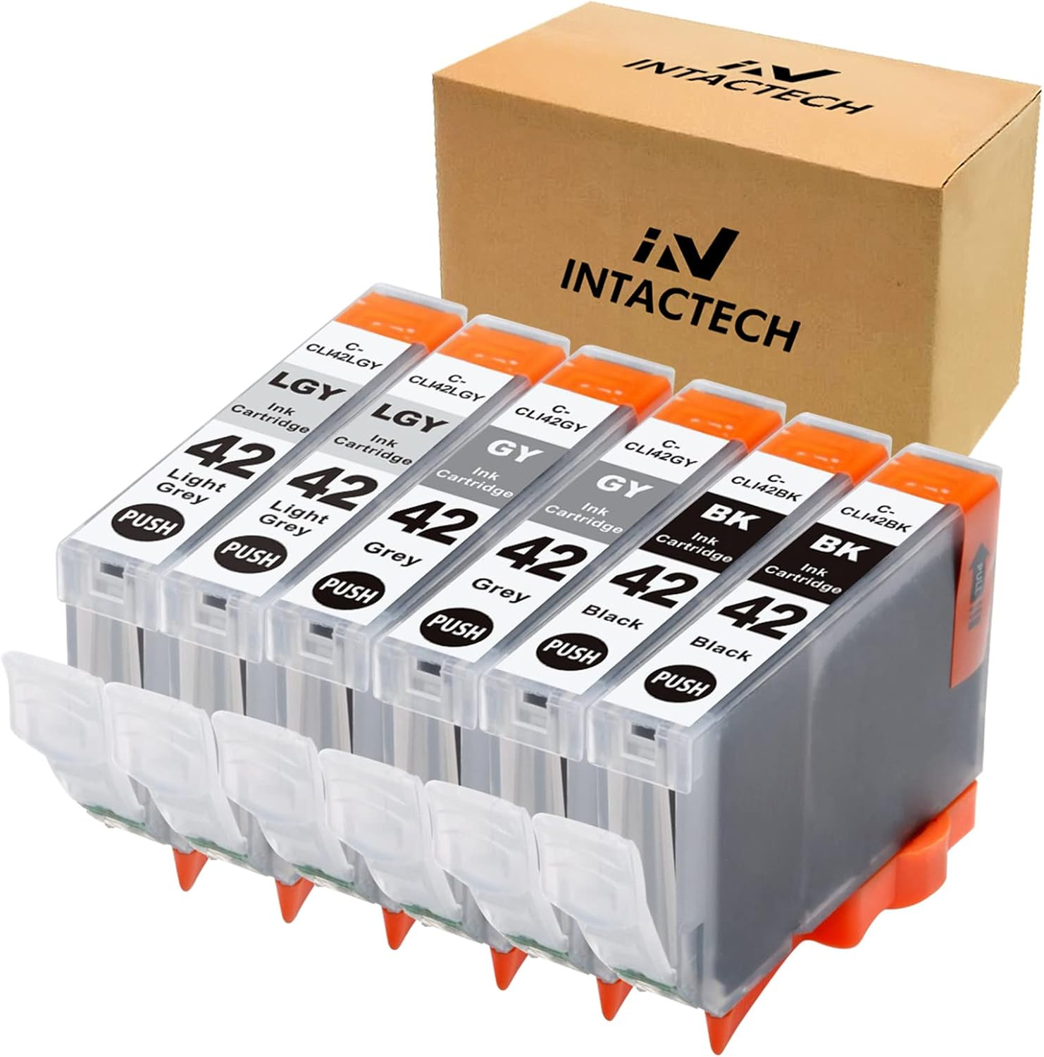 Intactech Compatible with Canon 42 CLI42 Pro Pixma 100 Ink Cartridges (2 Black,