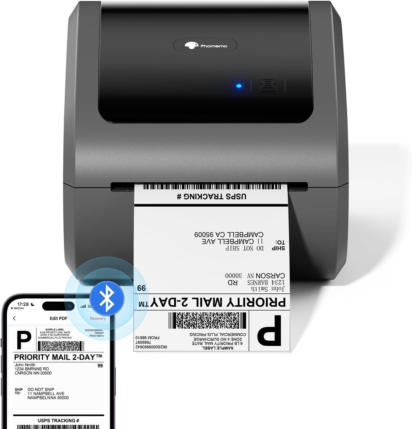 Bluetooth Thermal Shipping Label Printer Maker for Amazon USPS Shopify Ebay Lot