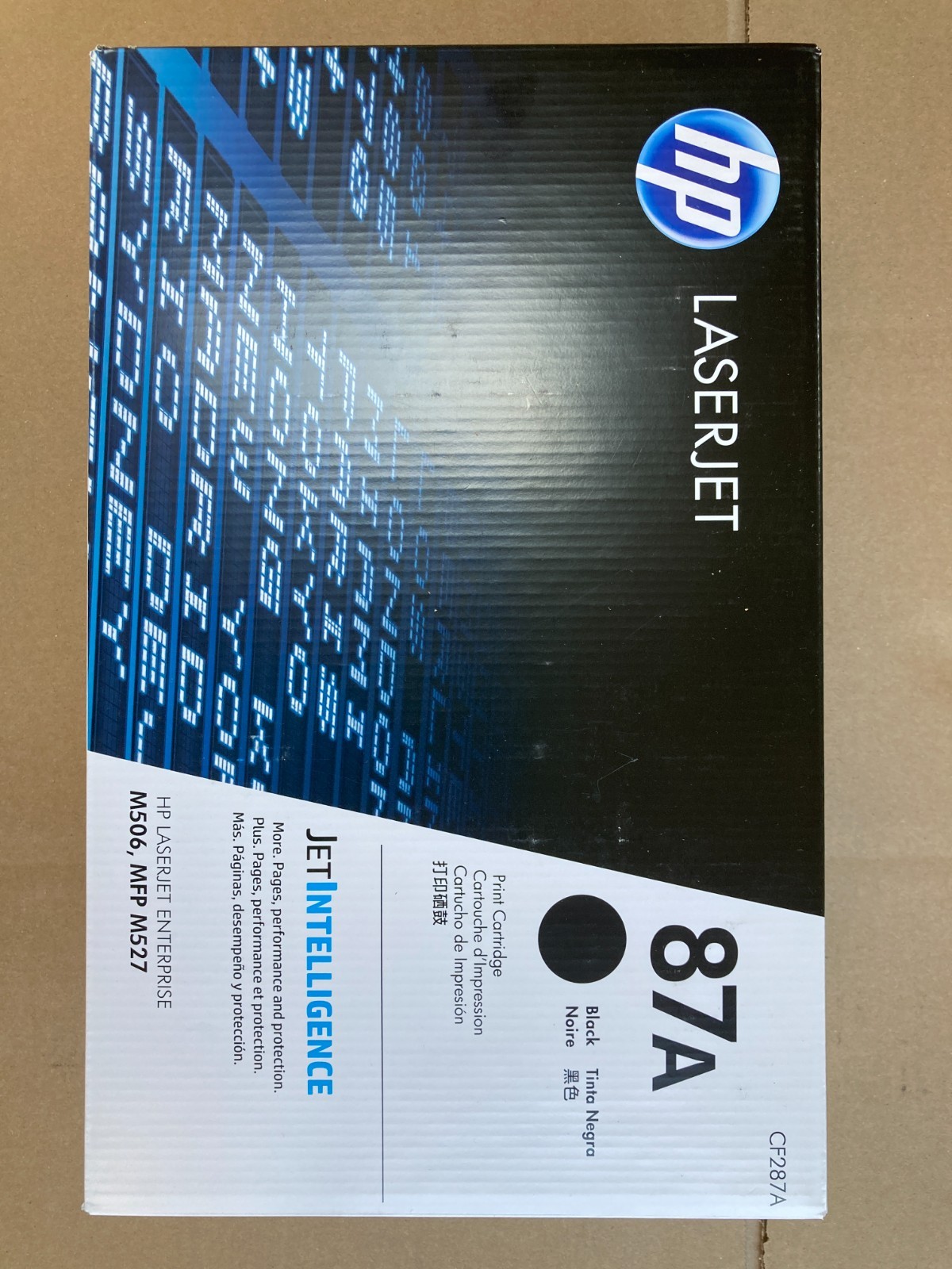 HP 87A Black Standard Yield Toner Cartridge, Prints Up to 8,550 Pages (CF287A)