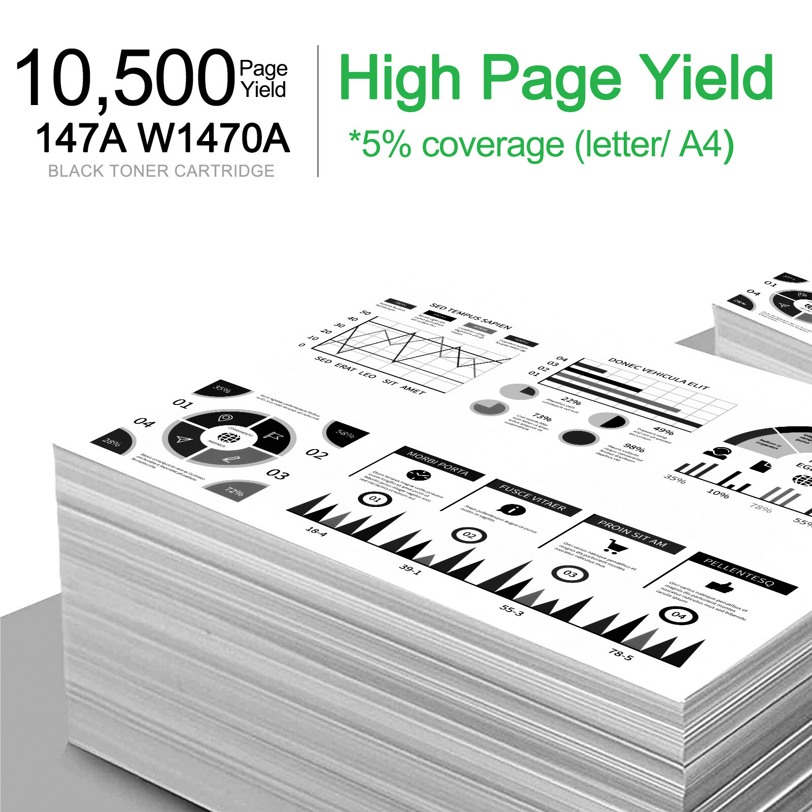 W1470X W1470A Toner Cartridge For HP LaserJet M611dn M612x M634h M635fht M635h