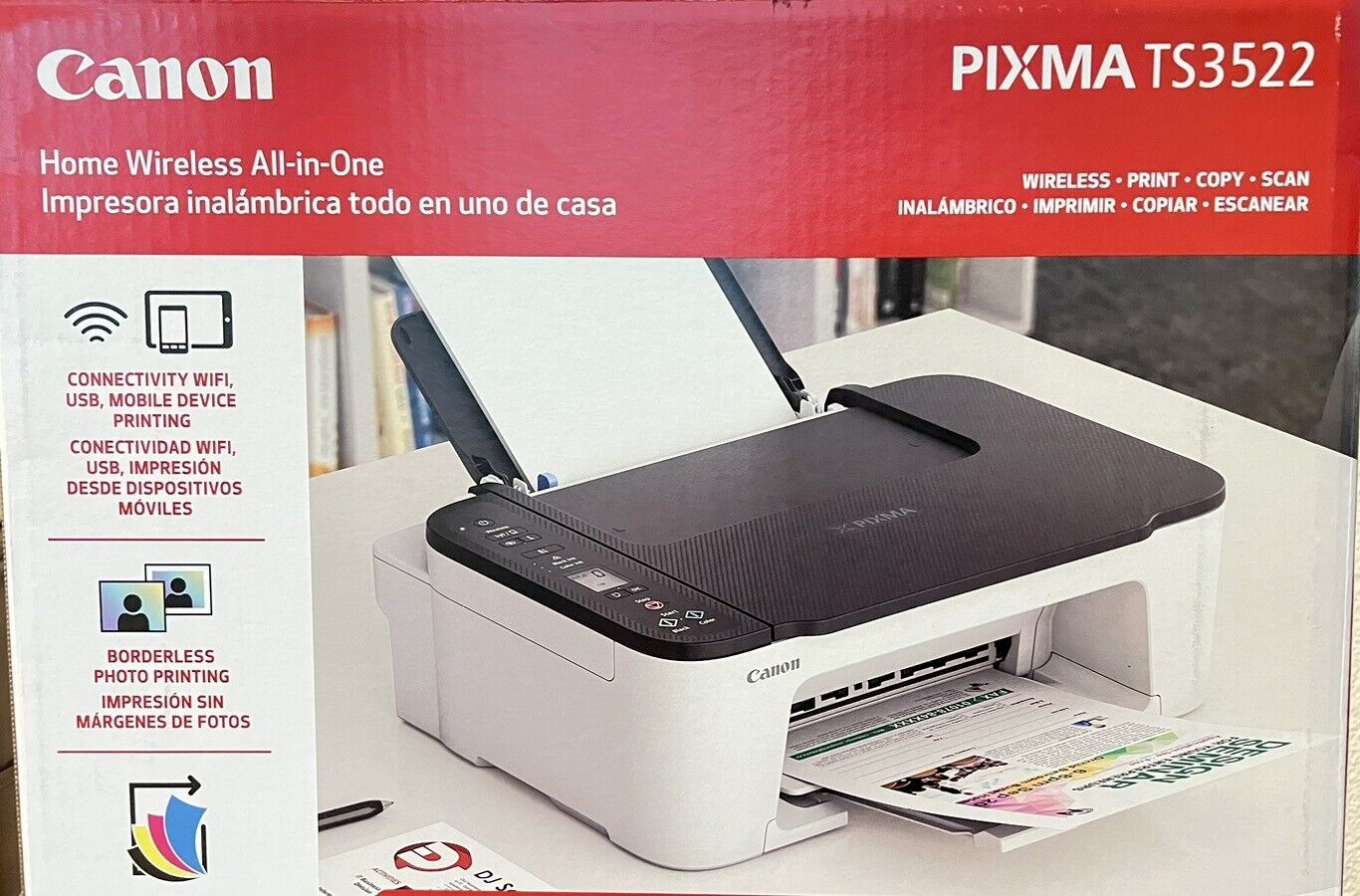 ✅ New Canon 3722 (3522) Wireless Printer-Copy-Scan-Photo-Homework-Office work ✅