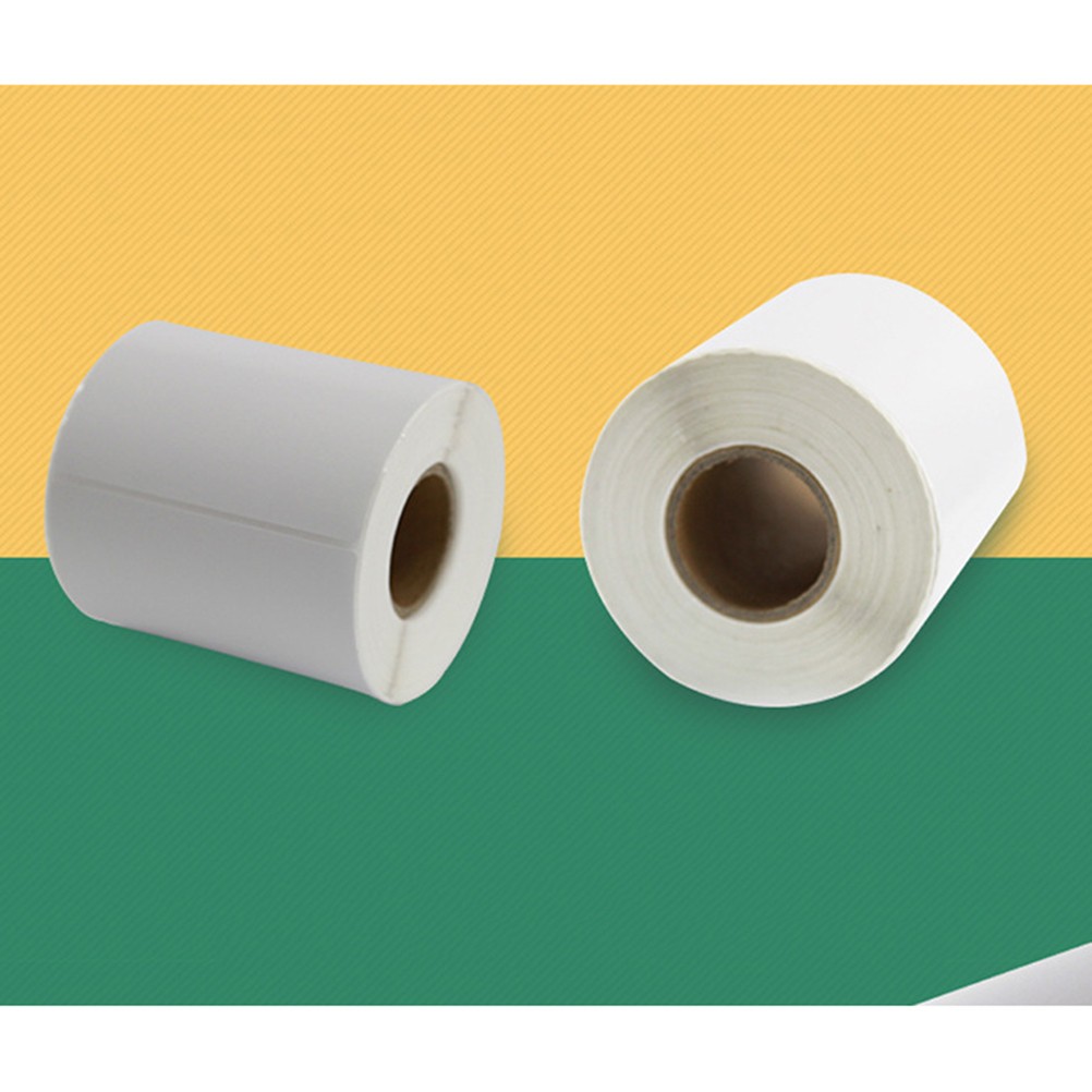 1000 Pcs Printer Tape Barcode White Blank Label Sticker Self Adhesive Sticker