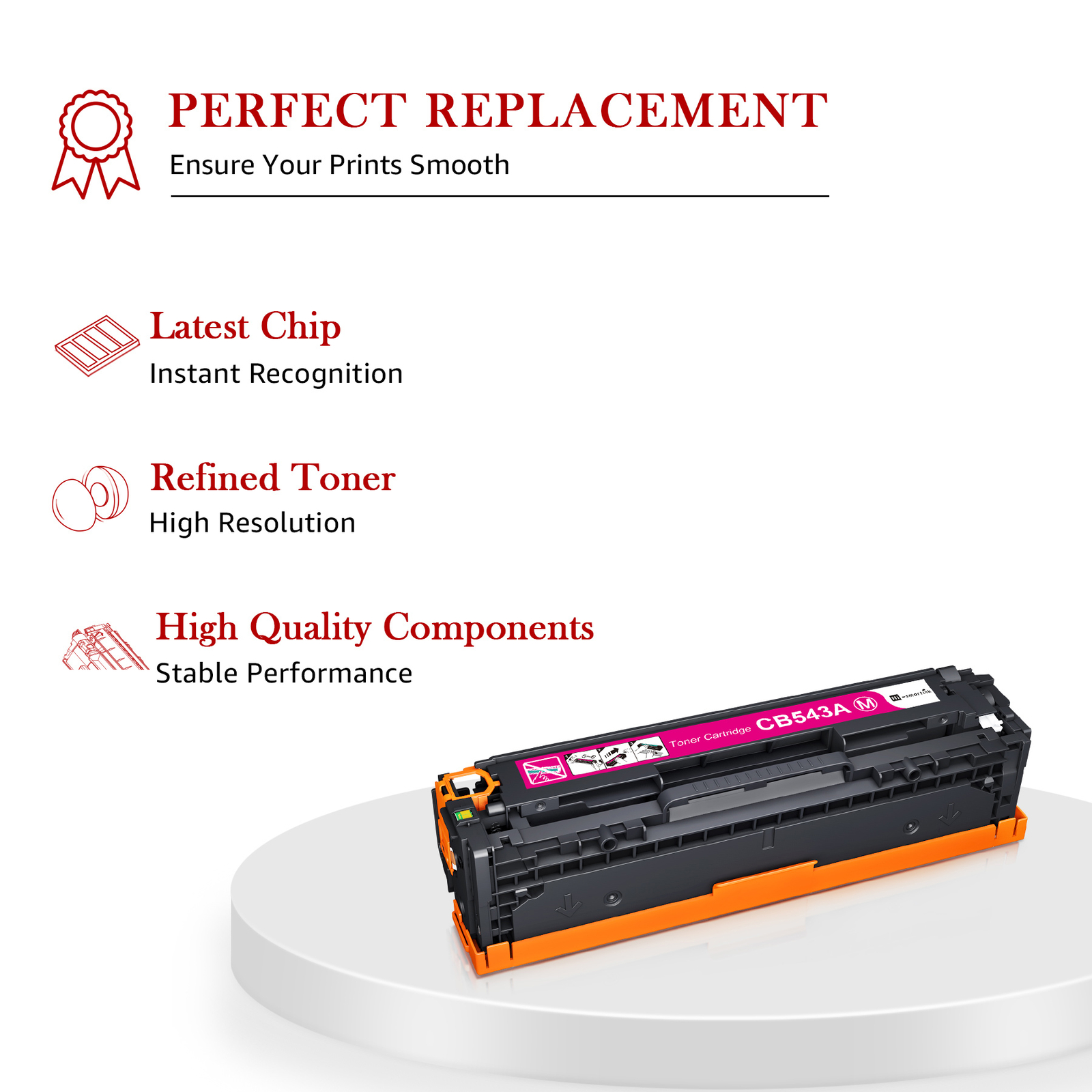 4PK High Yield CB540A Toner Cartridge for HP LaserJet CM1312nfi CP1215 CP1518ni