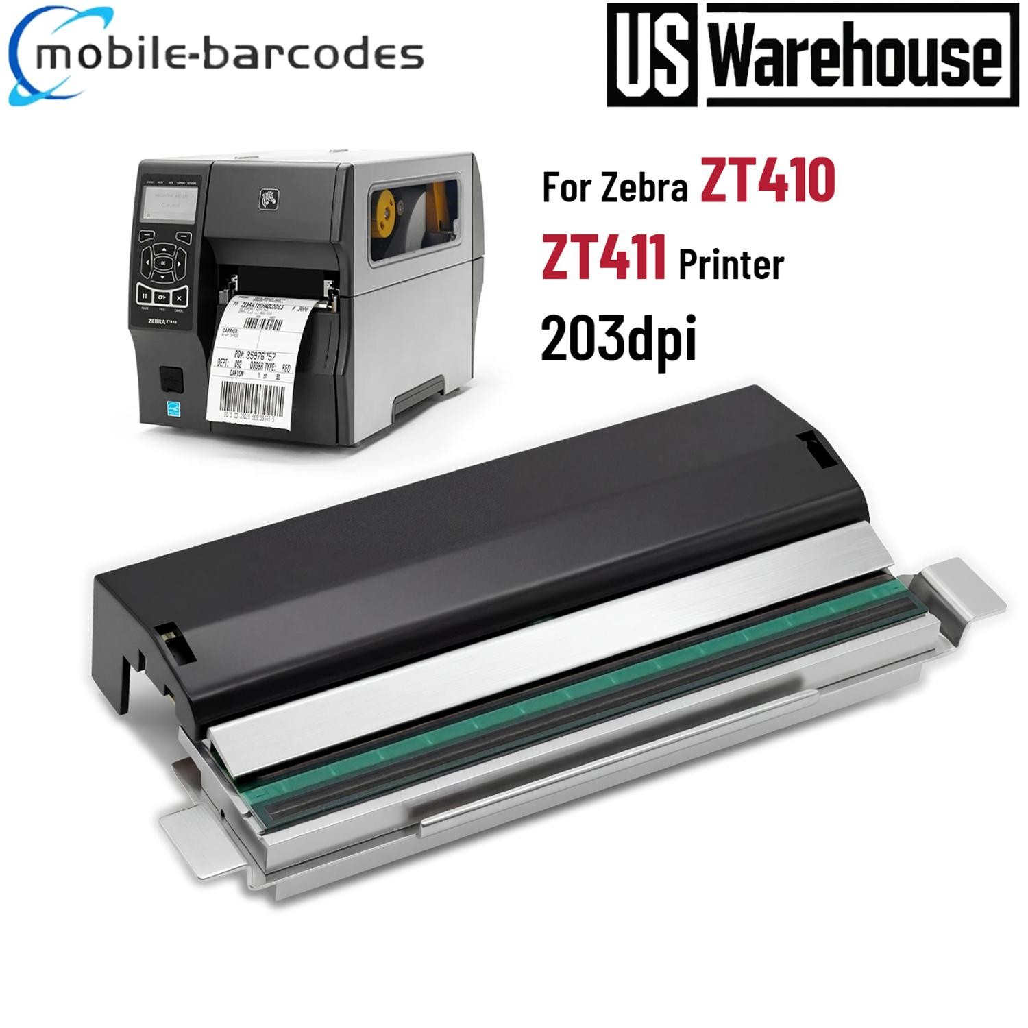 Printhead for Zebra ZT410 ZT411 203dpi Thermal Barcode Printer P1058930-009