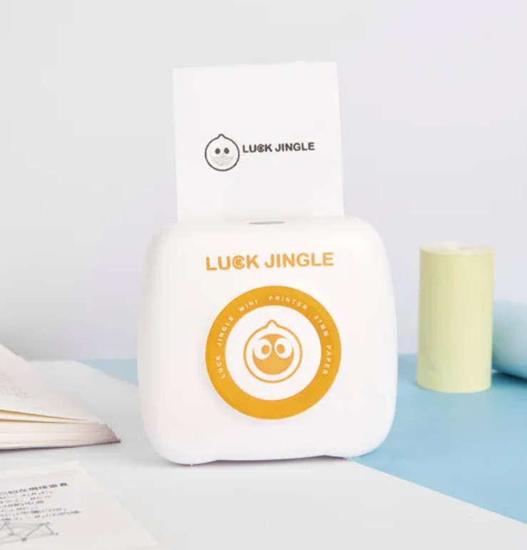 Luck Jingle Pocket Mini Printer BT Wireless Thermal Printer Android IOS WHITE