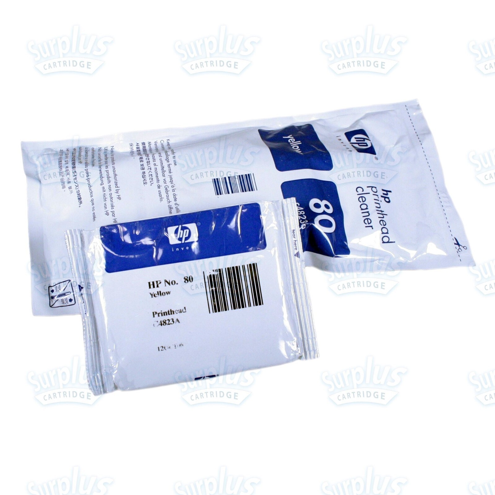 Genuine HP 80 Yellow Printhead & Cleaner C4823A DesignJet 1050 1055