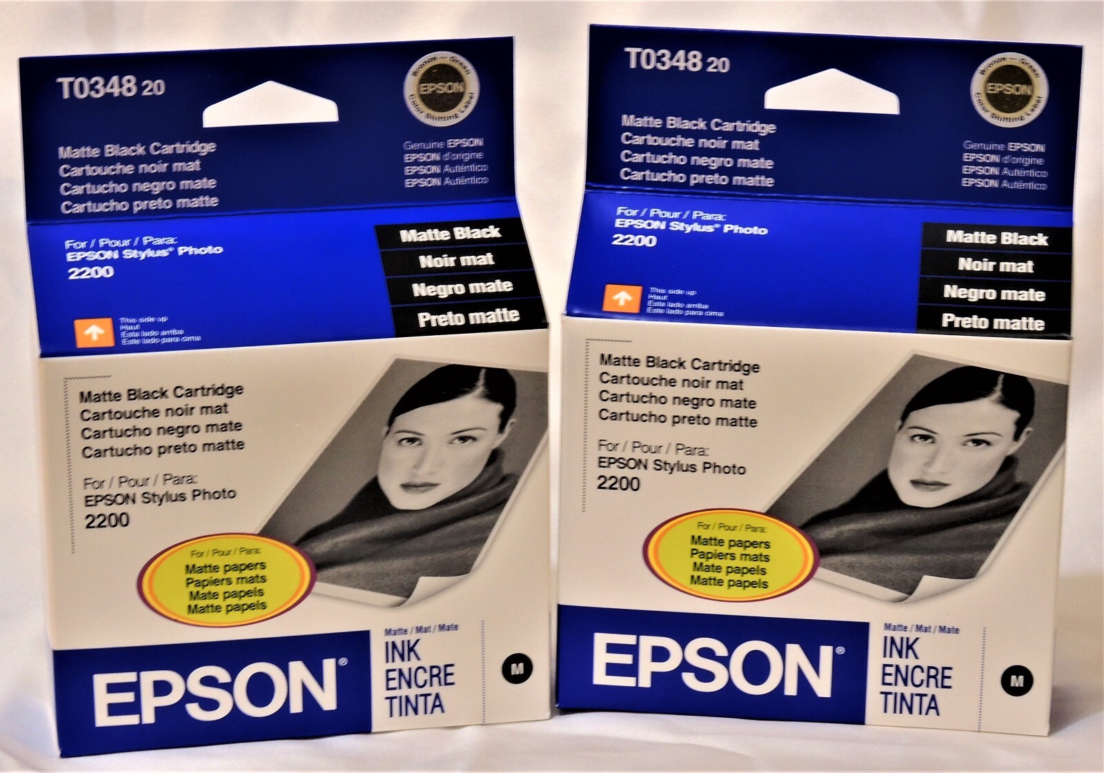 Epson Stylus Photo 2200 Ink (2) Units of T0348 – Expired Date Codes