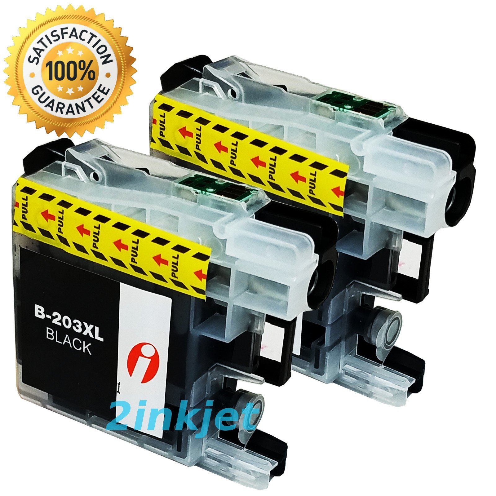 2pk Black Ink For Brother LC-203 LC203 XL LC201 MFC-J680DW MFC-J880DW MFC-J885DW