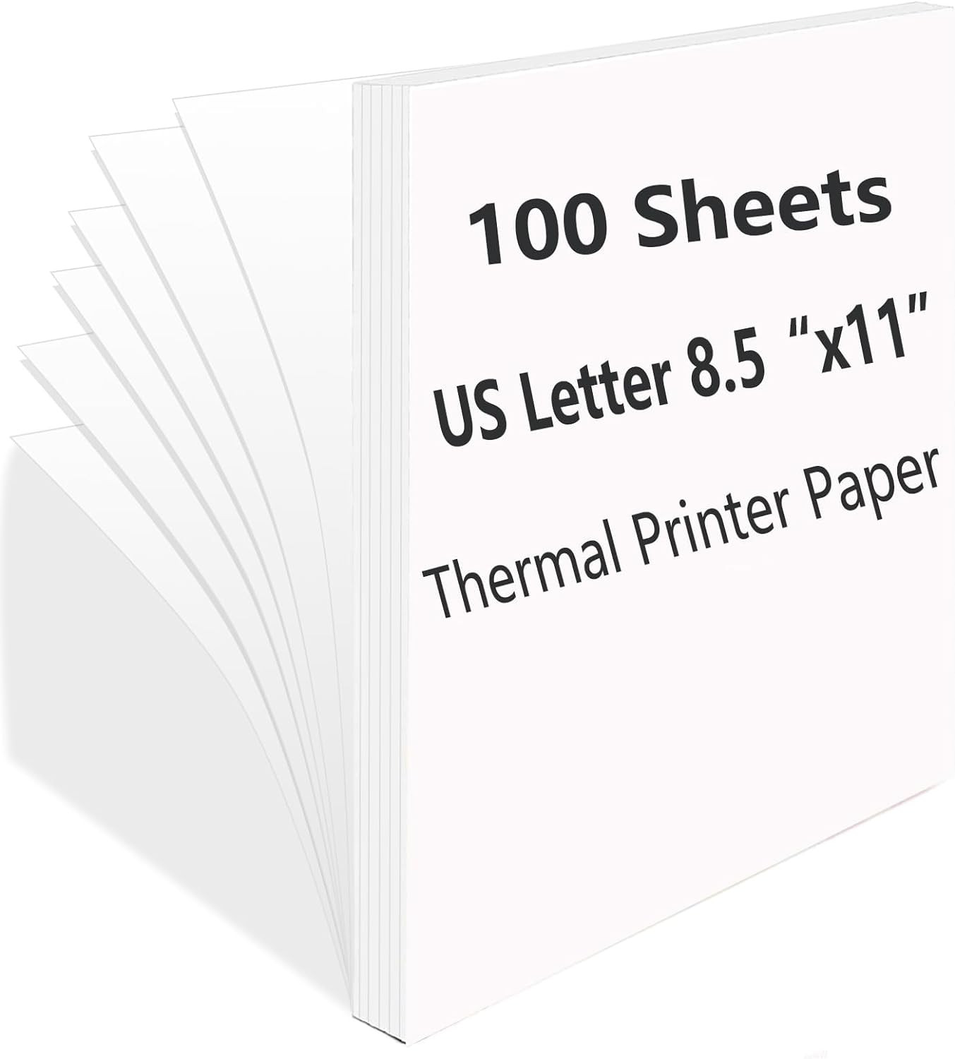 Papel Termico 8.5×11 Pulgadas Carta Impresora M08F M832 M834 MT800 100 Hojas