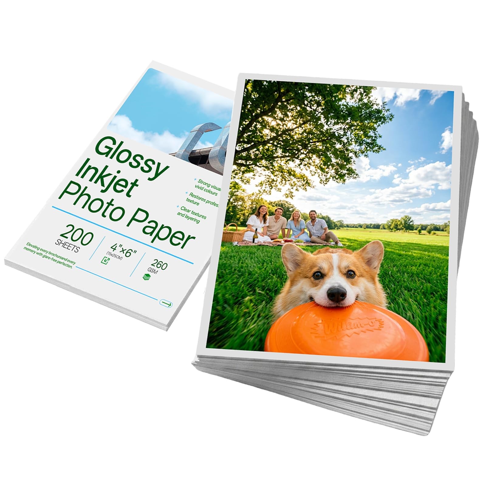 Inkjet Glossy Photo Paper 4×6 Inch 200 Sheets 70 lb/260 gsm Premium Thick