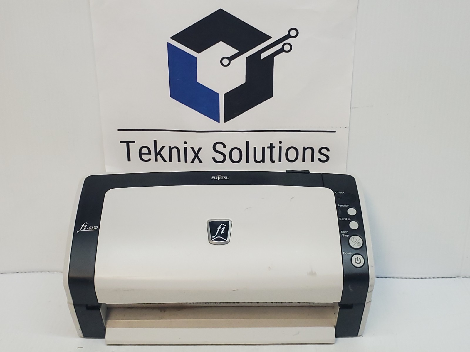Fujitsu fi-6130 Color Duplex Document Scanner No AC Adapter TESTED GOOD no Trays