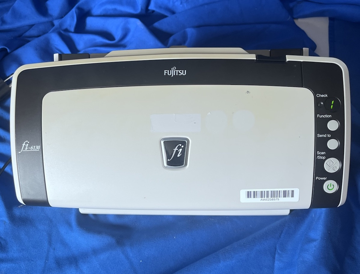 Fujitsu fi-6130 Desktop Pass Through Duplex Document Scanner For 4K pg count