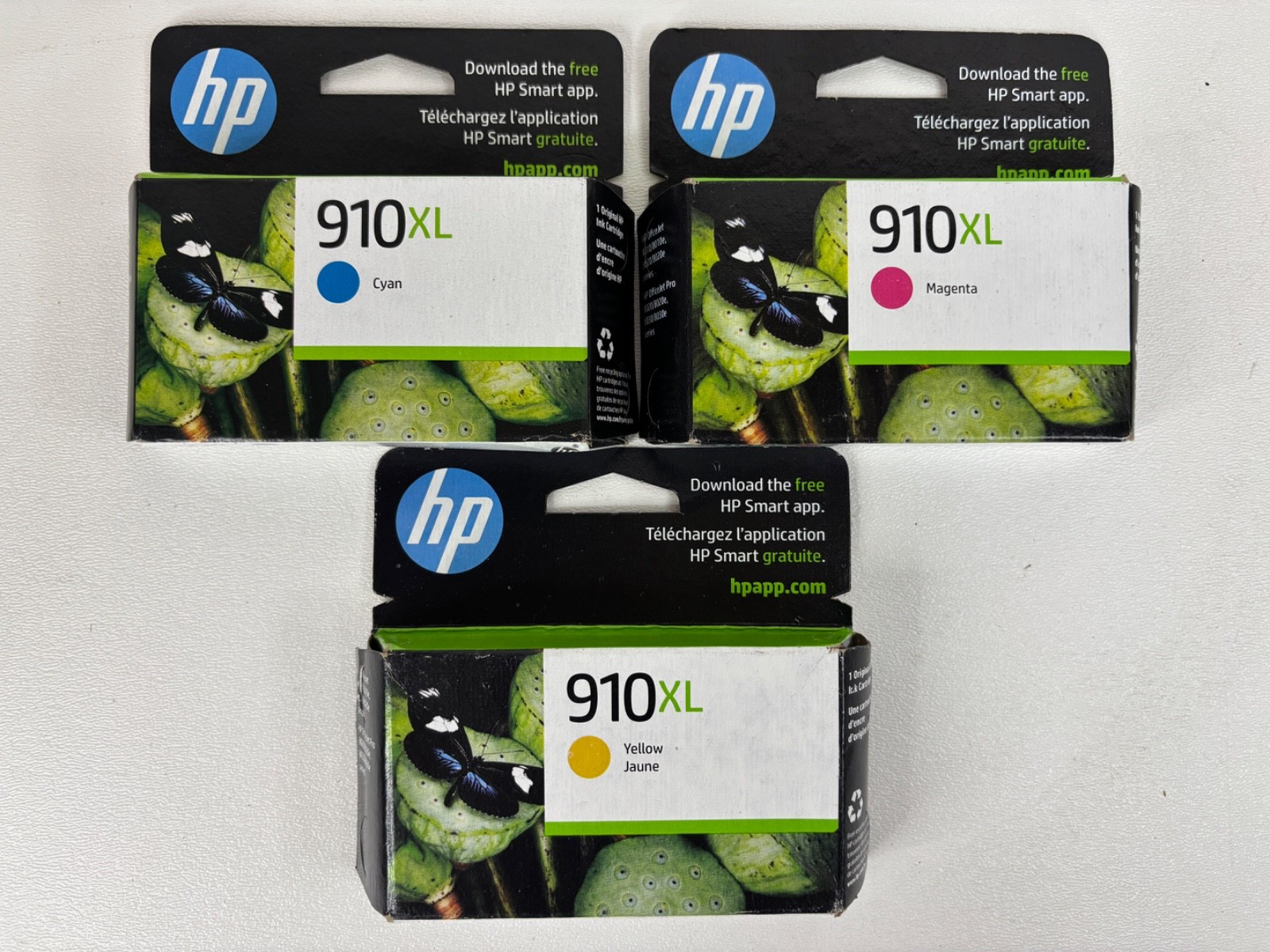 Genuine HP 910XL Color Cyan/ Magenta/Yellow High Yield Ink NEW – Exp 2024/2025