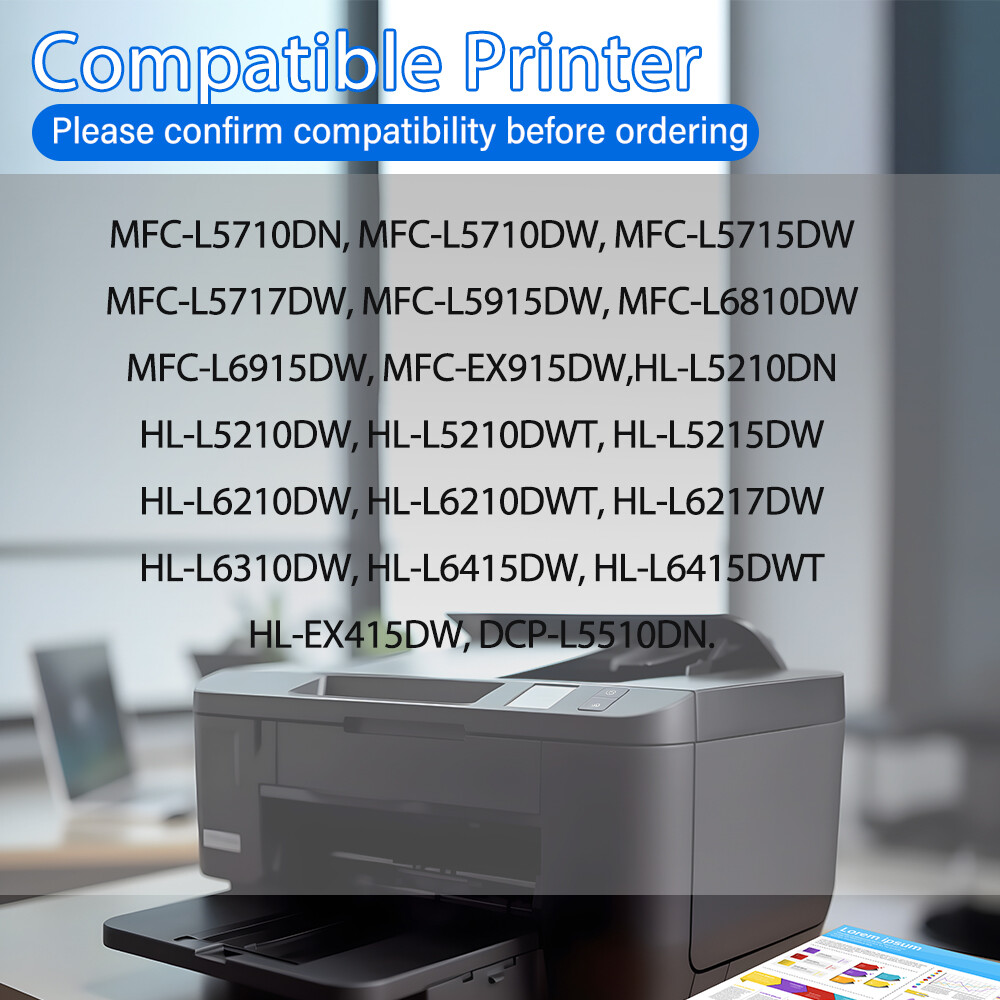 8PK TN920 Toner Cartridge for Brother TN920xl DCP-L5510DN HL-L5215DW HL-L6415DW