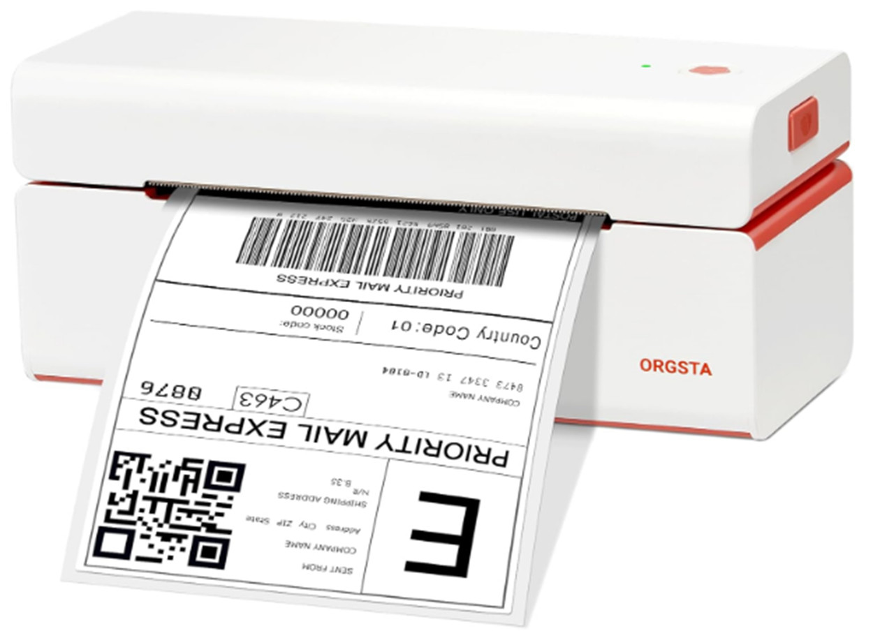 ORGSTA USB Thermal Barcode Label Printer T001 203DPI 4×6 Shipping Label Printer