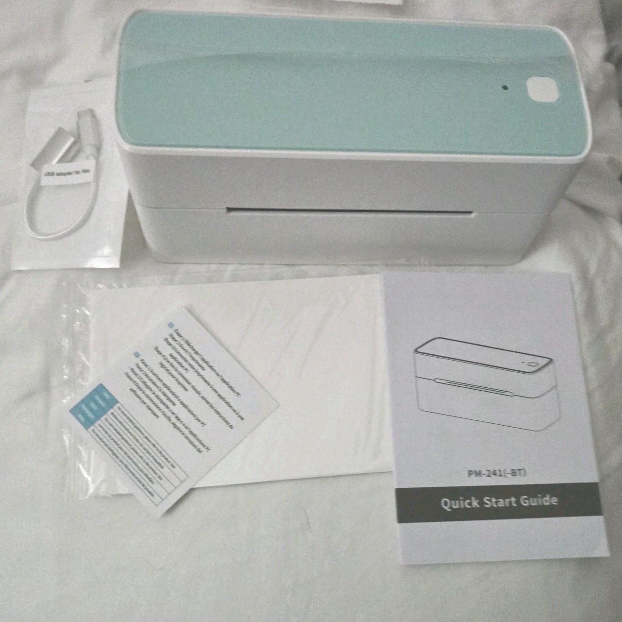 Phememo Bluetooth Thermal Label Printer White / PALE GREEN PM-241-BT NEW NIB