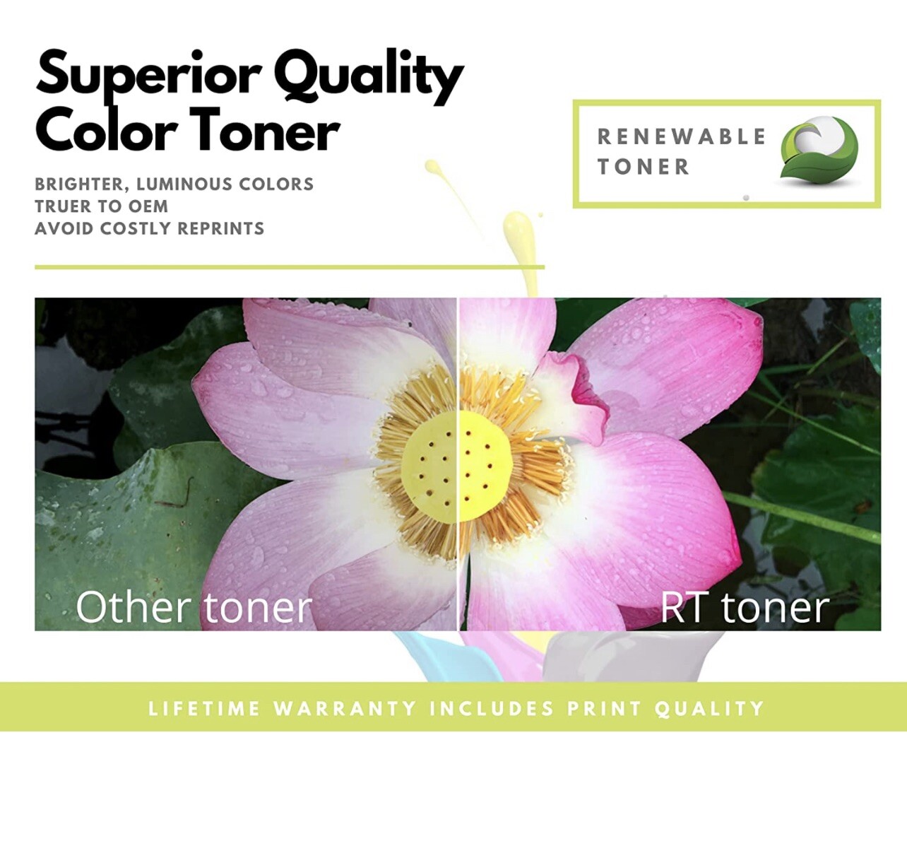 Renewable Toner Cartridge Replacement for Canon 046H MF735C MF733 Yellow 2 Pack