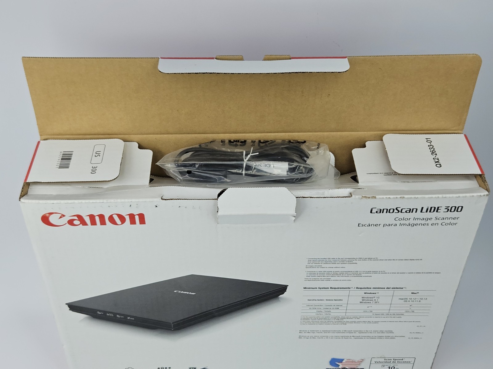 Flatbed Portable Scanner Canon CanoScan LiDE 300 2400 dpi New