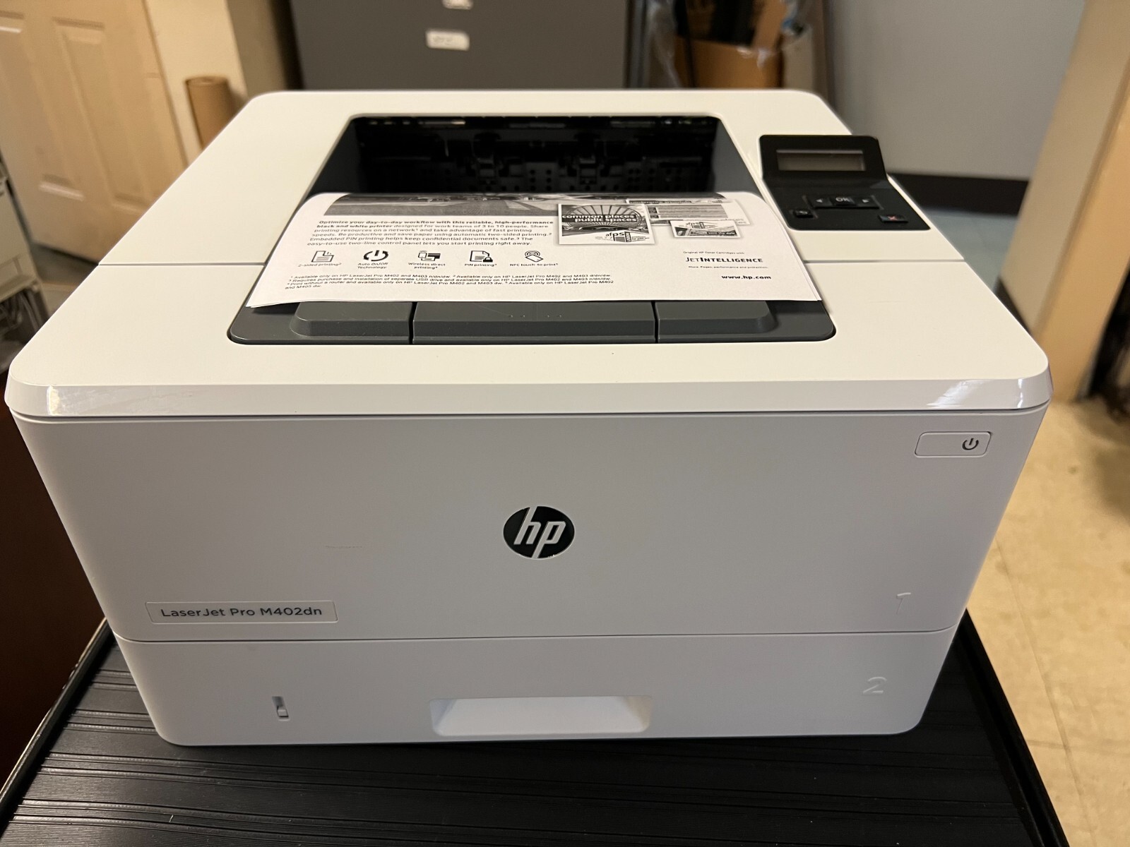 95-99% Life Left HP LaserJet Pro M402DN Monochrome Printer, below 50K Prints