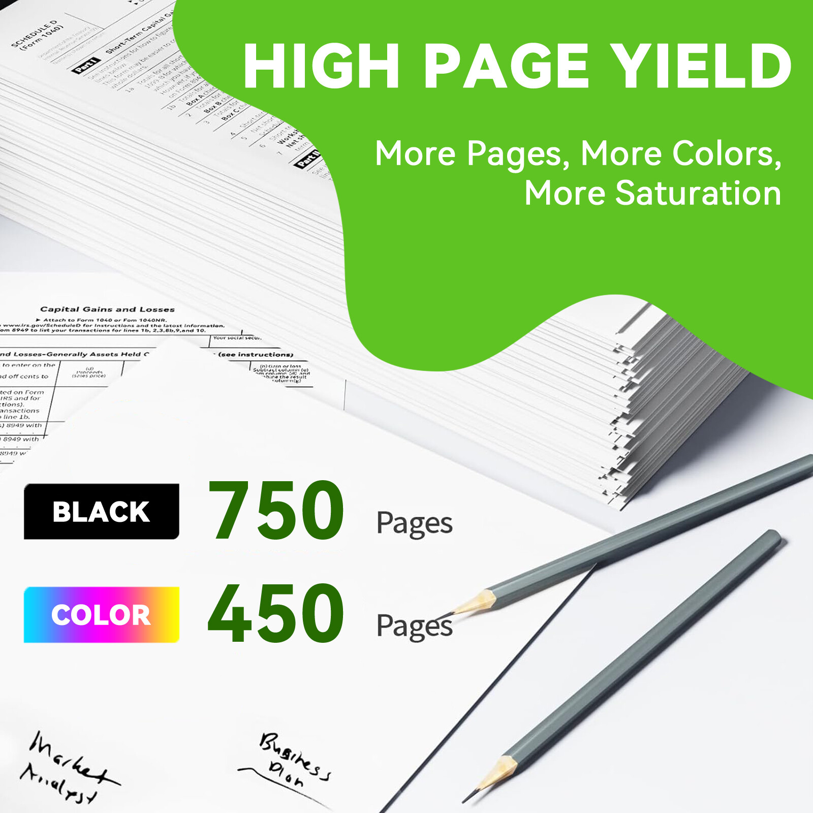 67XL Ink Cartridge 67 Ink for HP Deskjet 2755e 4155e 2700e 2855e Envy 6055e 6058
