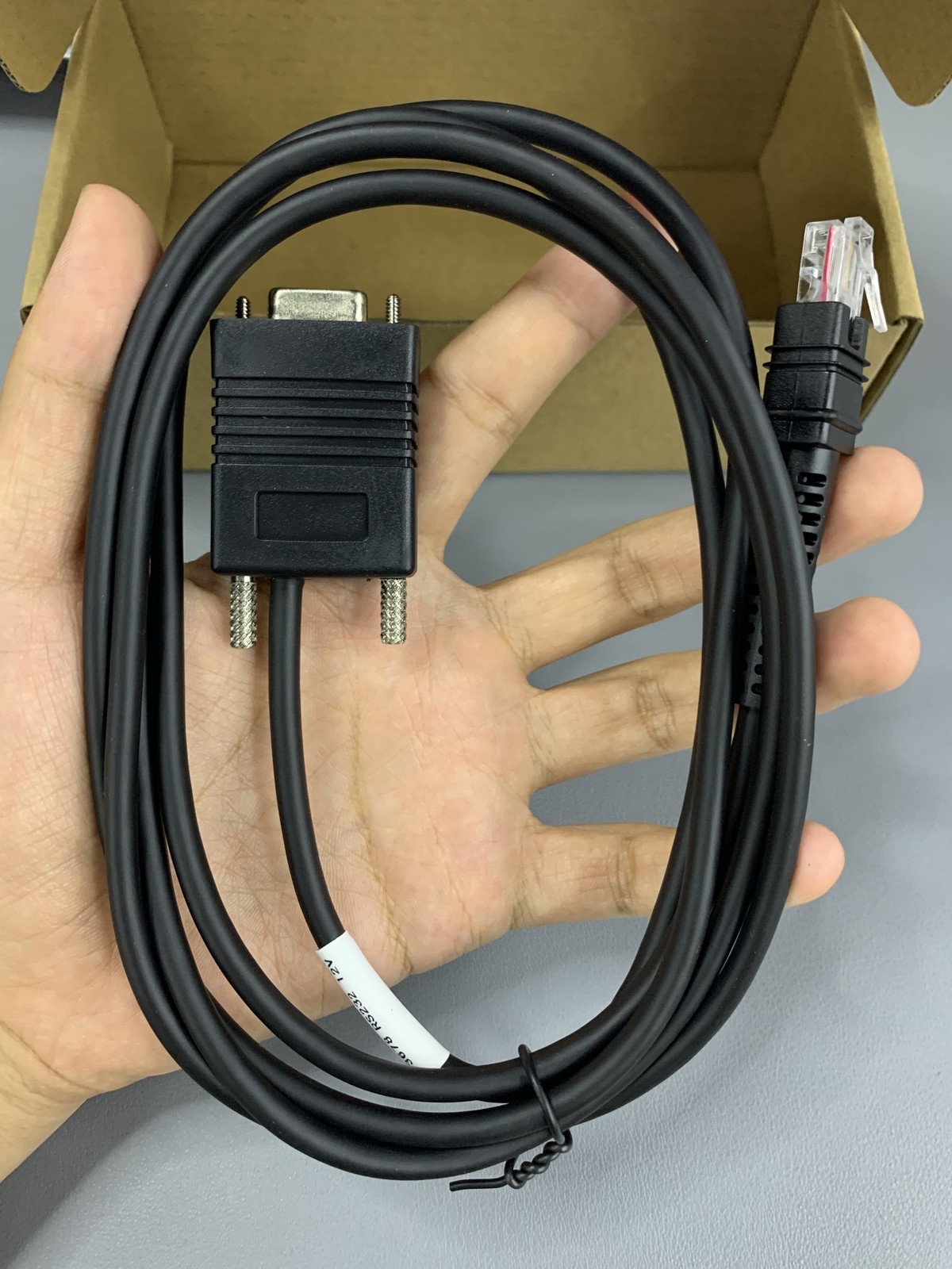 6.5FT(2M) 9Pin RS232 Serial Cable with 12V Power Supply For Zebra LI3678 DS3678