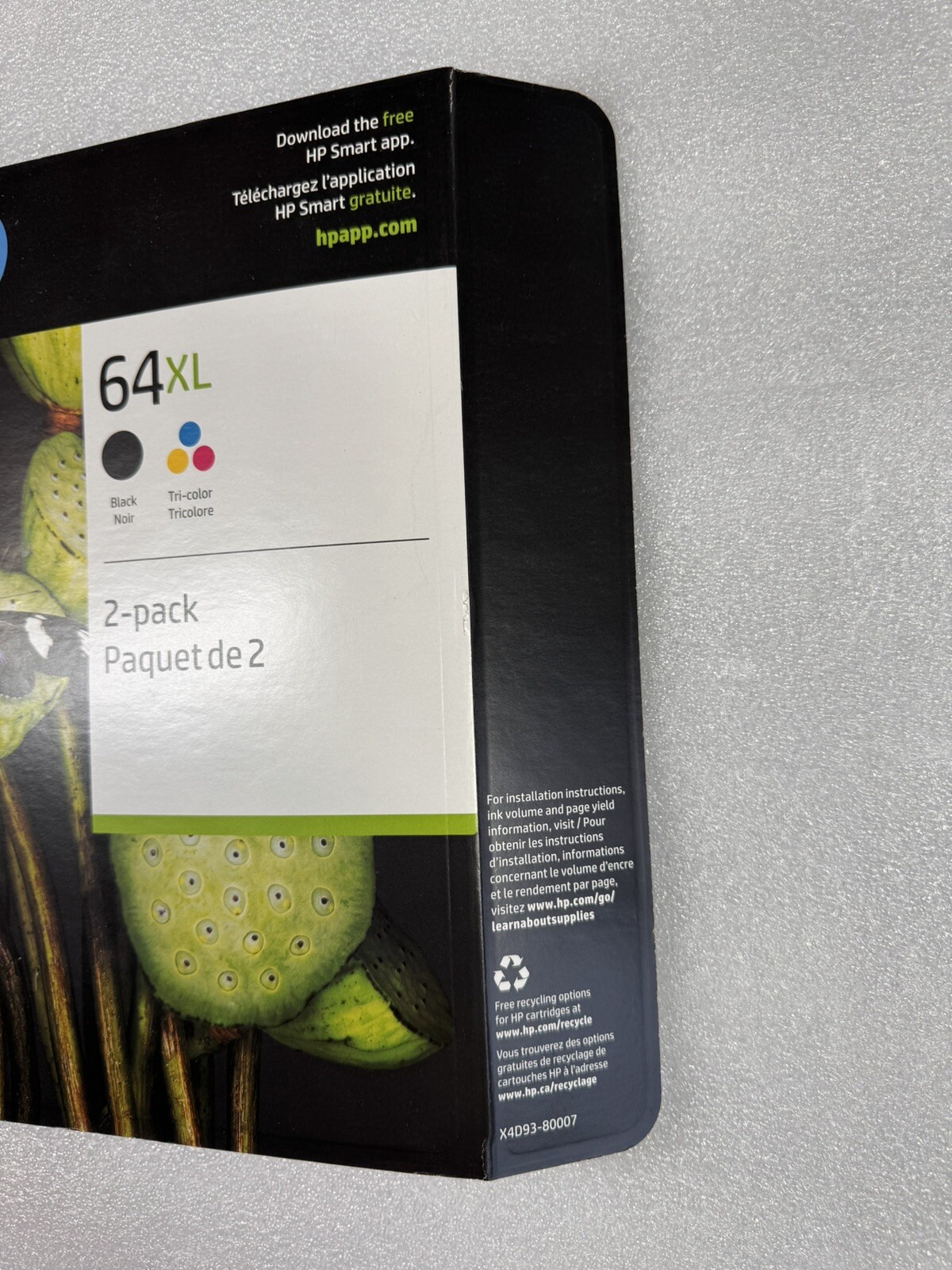 Genuine HP 64XL Black + Tri-Color Ink Cartridges High Yield X4D93BN Expire 11/24