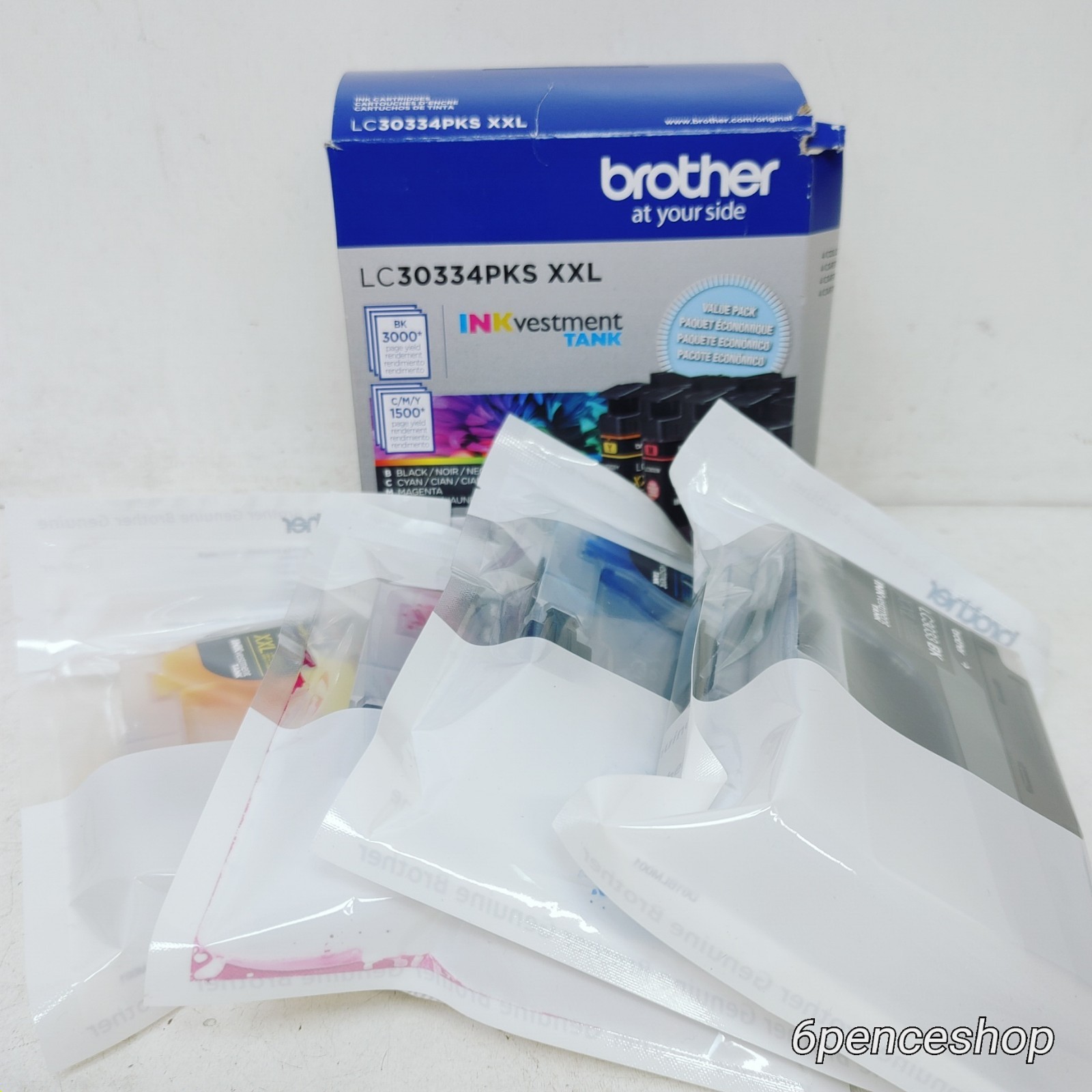 Read! Sealed in OB-11/2028 Brother LC30334PKS XXL Blk/C/M/Y 4PK Ink Cartridges