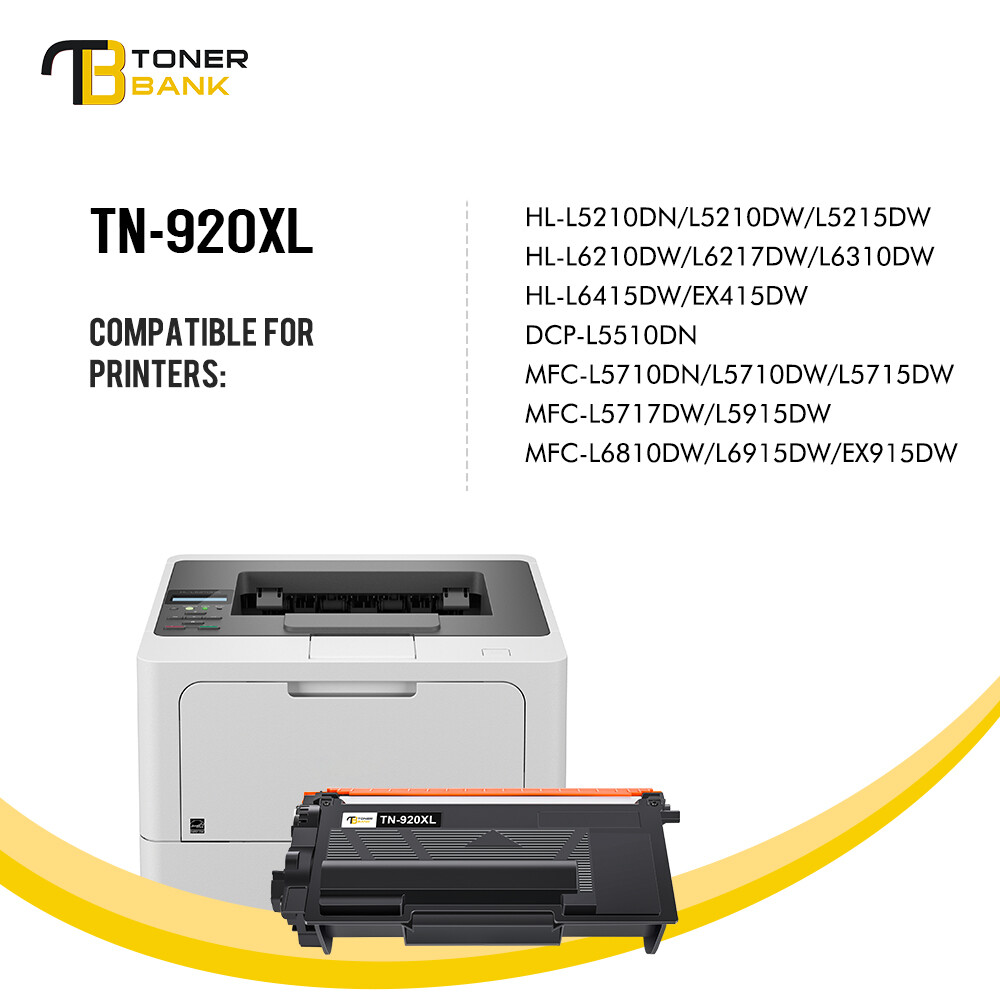 2x TN920 Toner Compatible With Brother TN920XL HL-L6310DW HL-L5215DW MFC-L5915DW