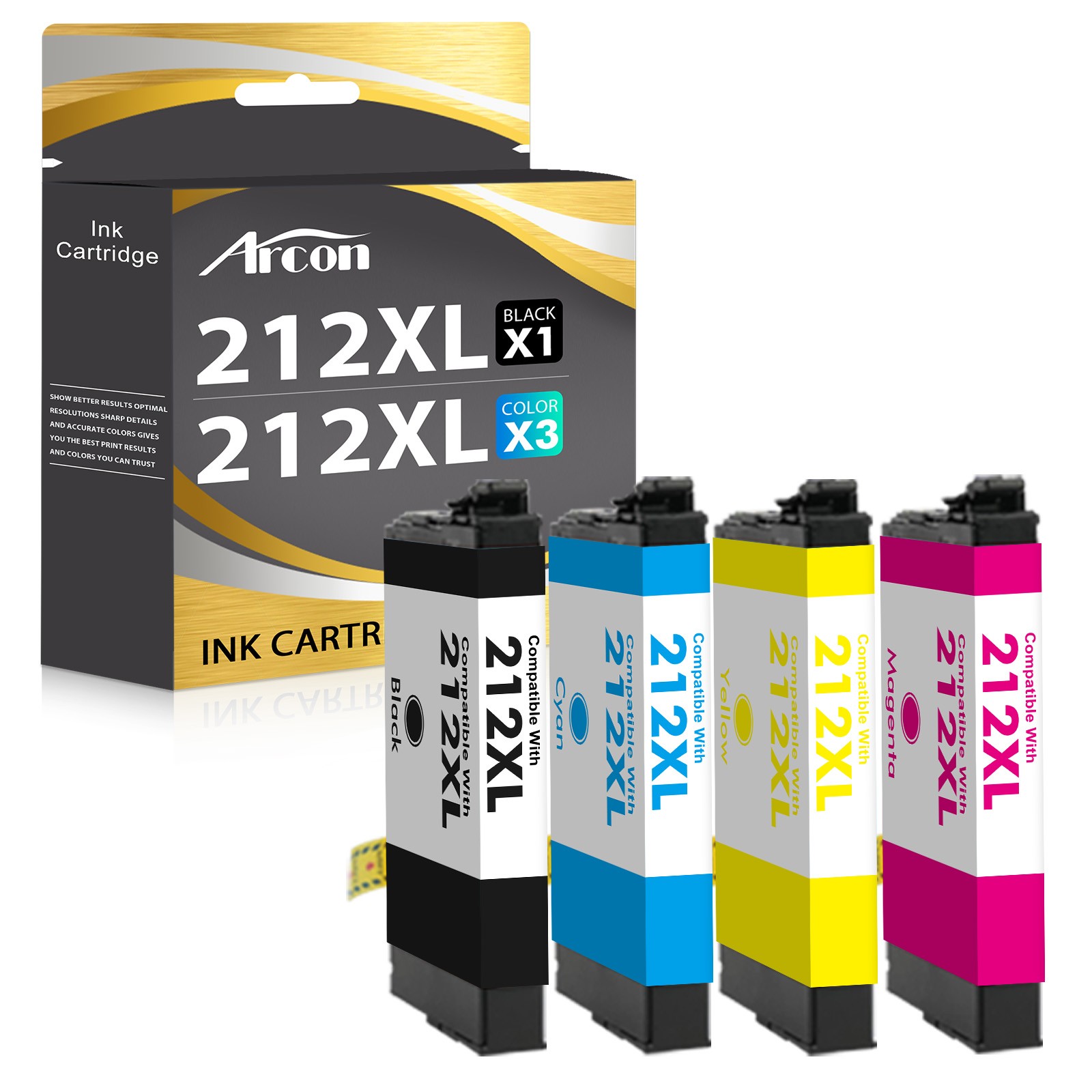 4P 212XL T212XL Ink Cartridges ForEpson WorkForce WF-2830 WF2850 XP4100 printer