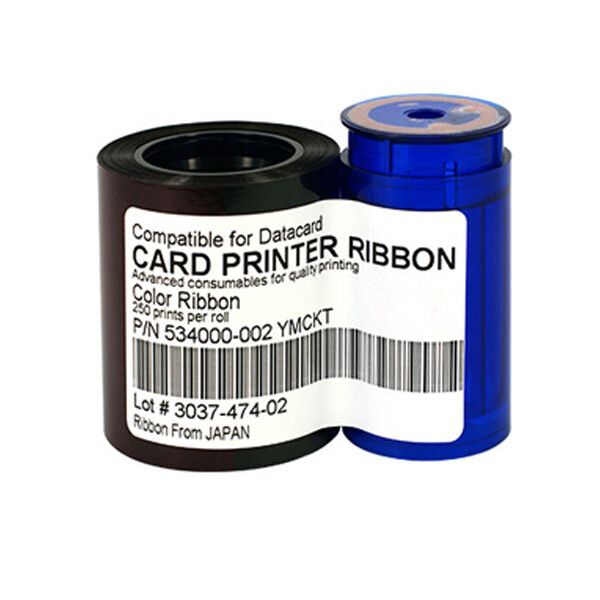 534000-002 Color Ribbon YMCKT for Datacard SP SD Series Card Printer 250 Prints