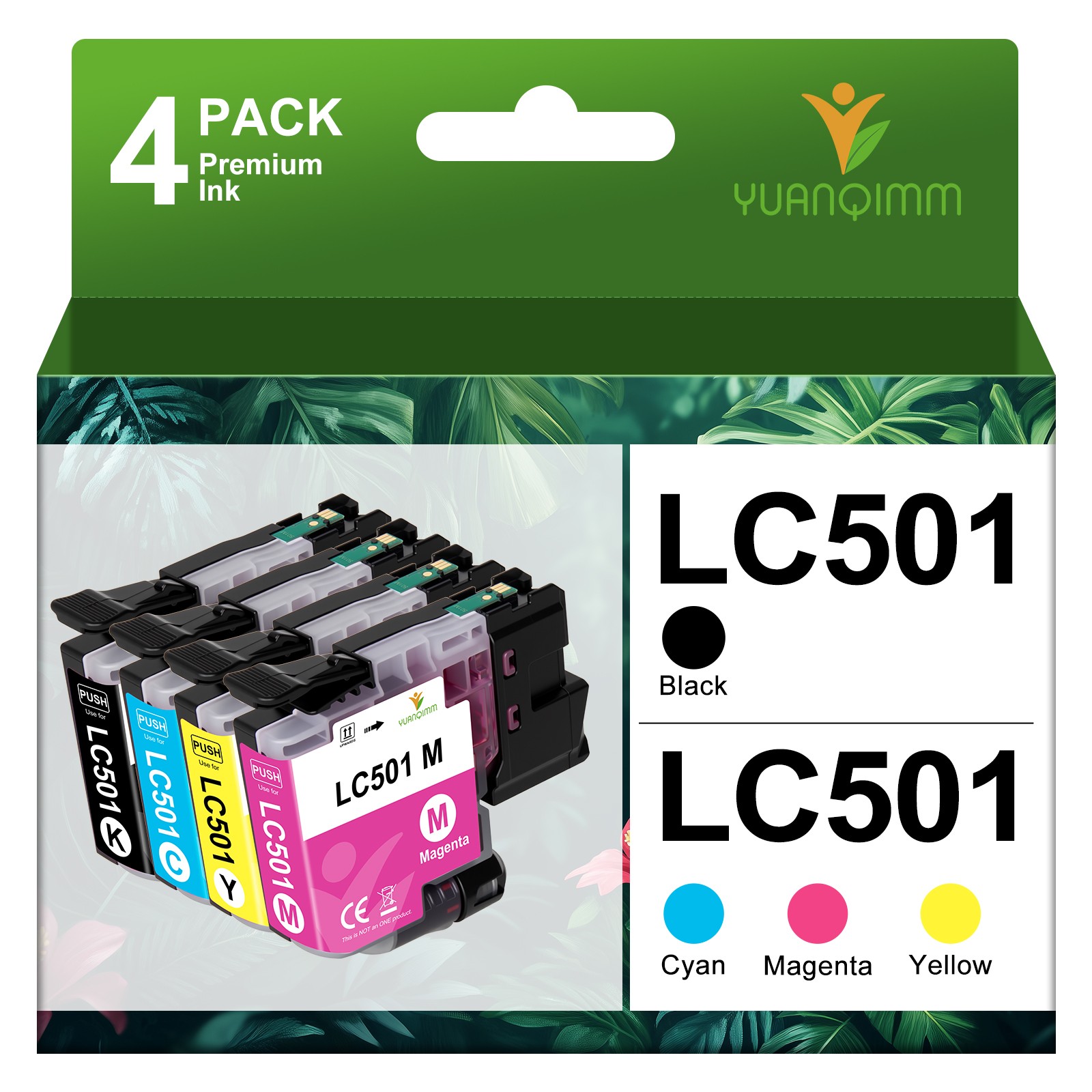 4PACK LC501 Ink Cartridges for Brother MFC-J1260DW MFC-J1360DW MFC-J1410DW LC501