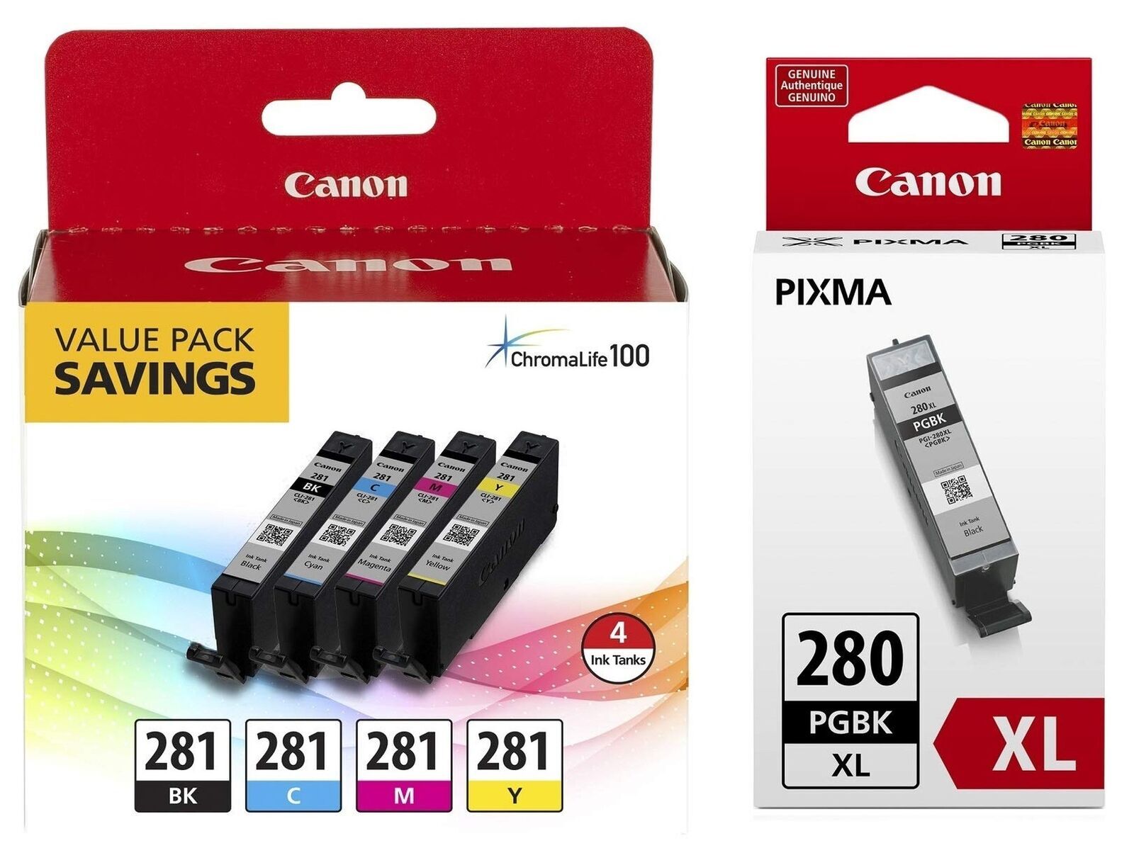 Canon CNPGI-280-1XL +CLI281-4PK Ink Cartridge – Value Pack