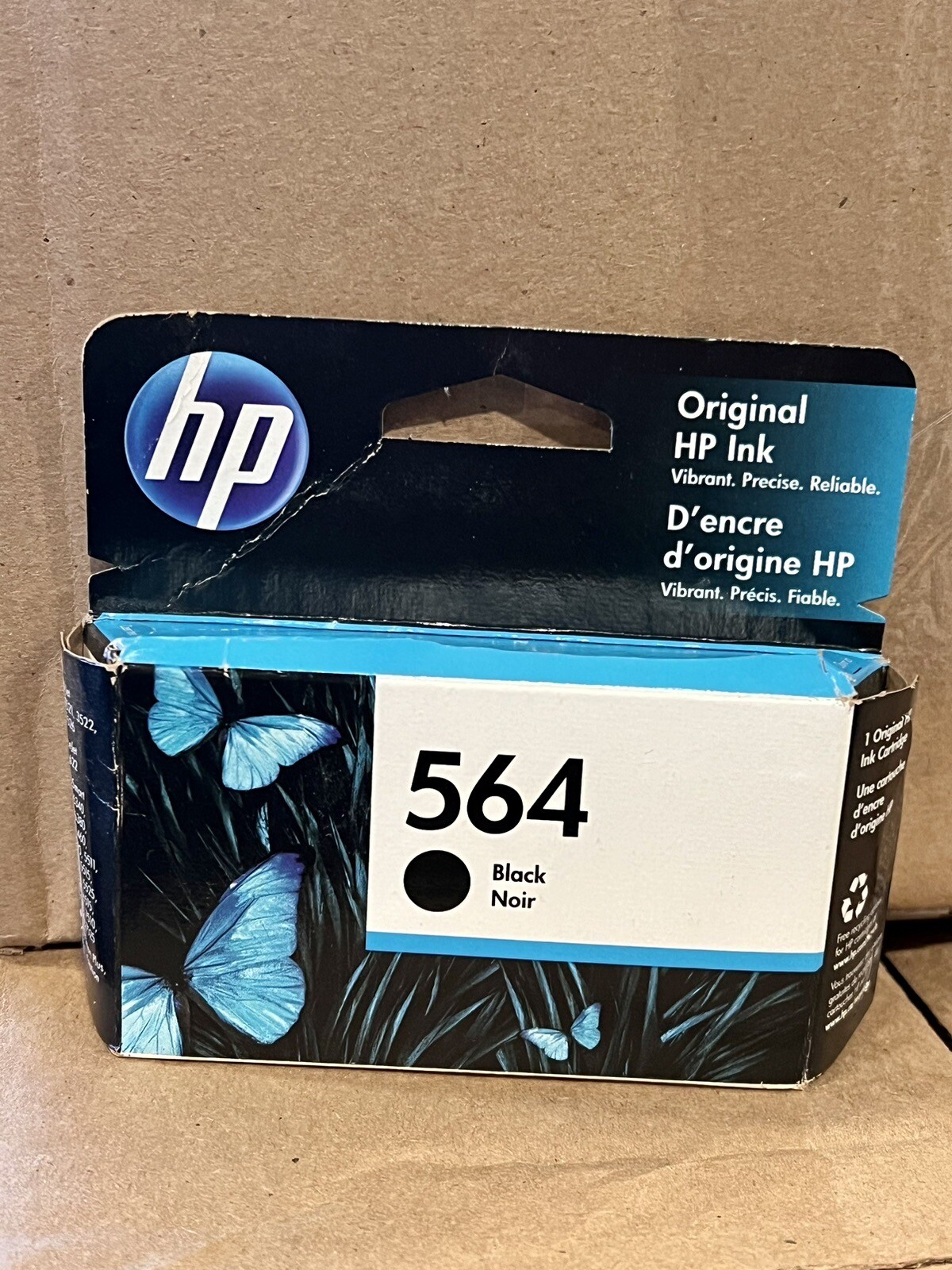 HP 564 Original Genuine Black Ink Cartridge Expired 07/2022 NEW IN BOX