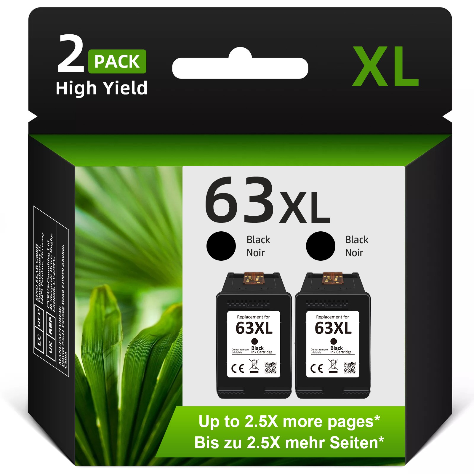 63 XL Ink Cartridges for HP Envy 4516 4520 4522 OfficeJet 3830 4650 4652 5255