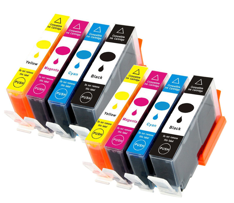 8PK Ink Cartridge + chipCombo Set for 564XL Photosmart 6510 6512 6515 6520 6525