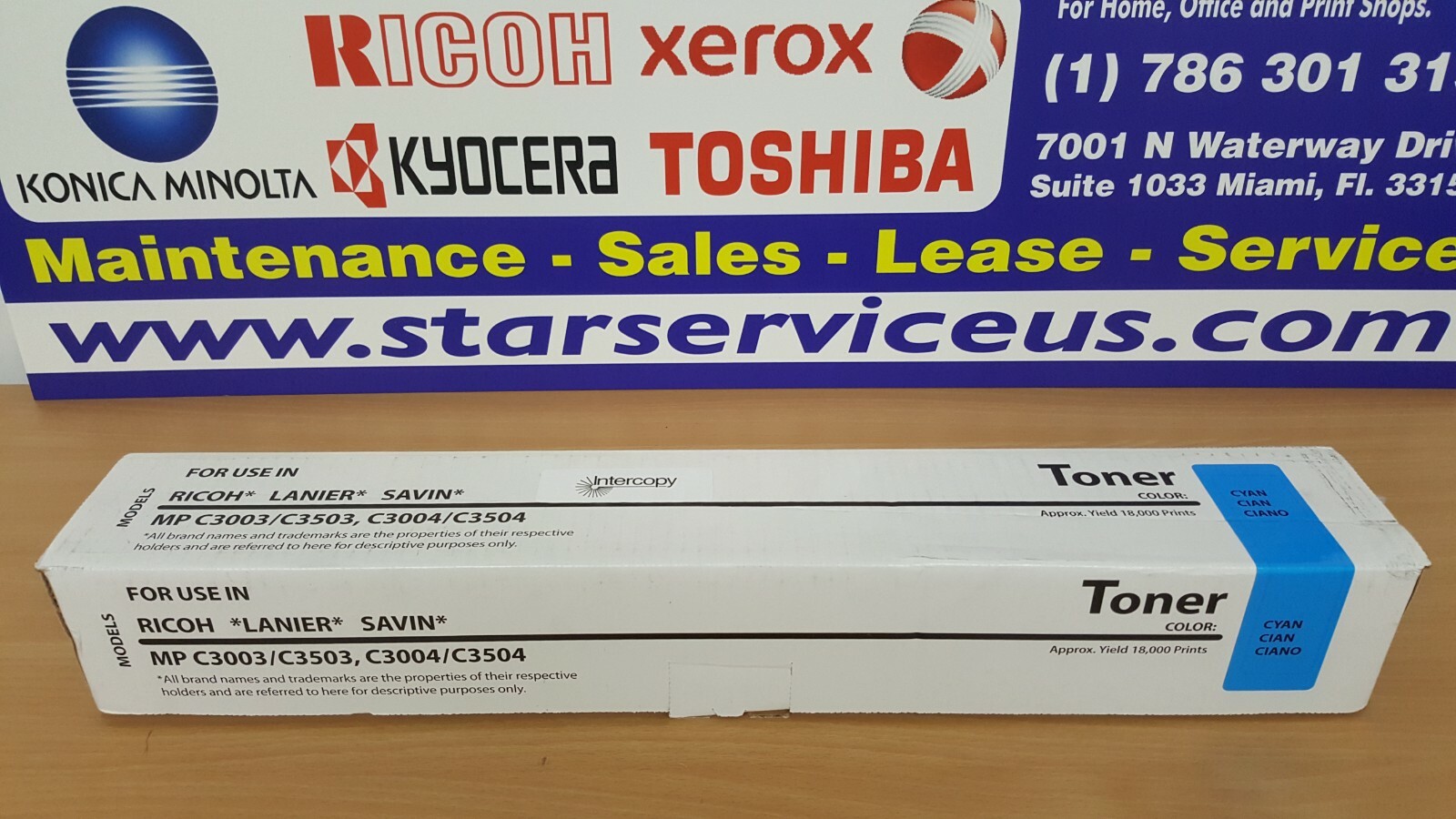 Savin MP C3003 C3503 C3004 C3504 841814, 841818 Cyan Toner