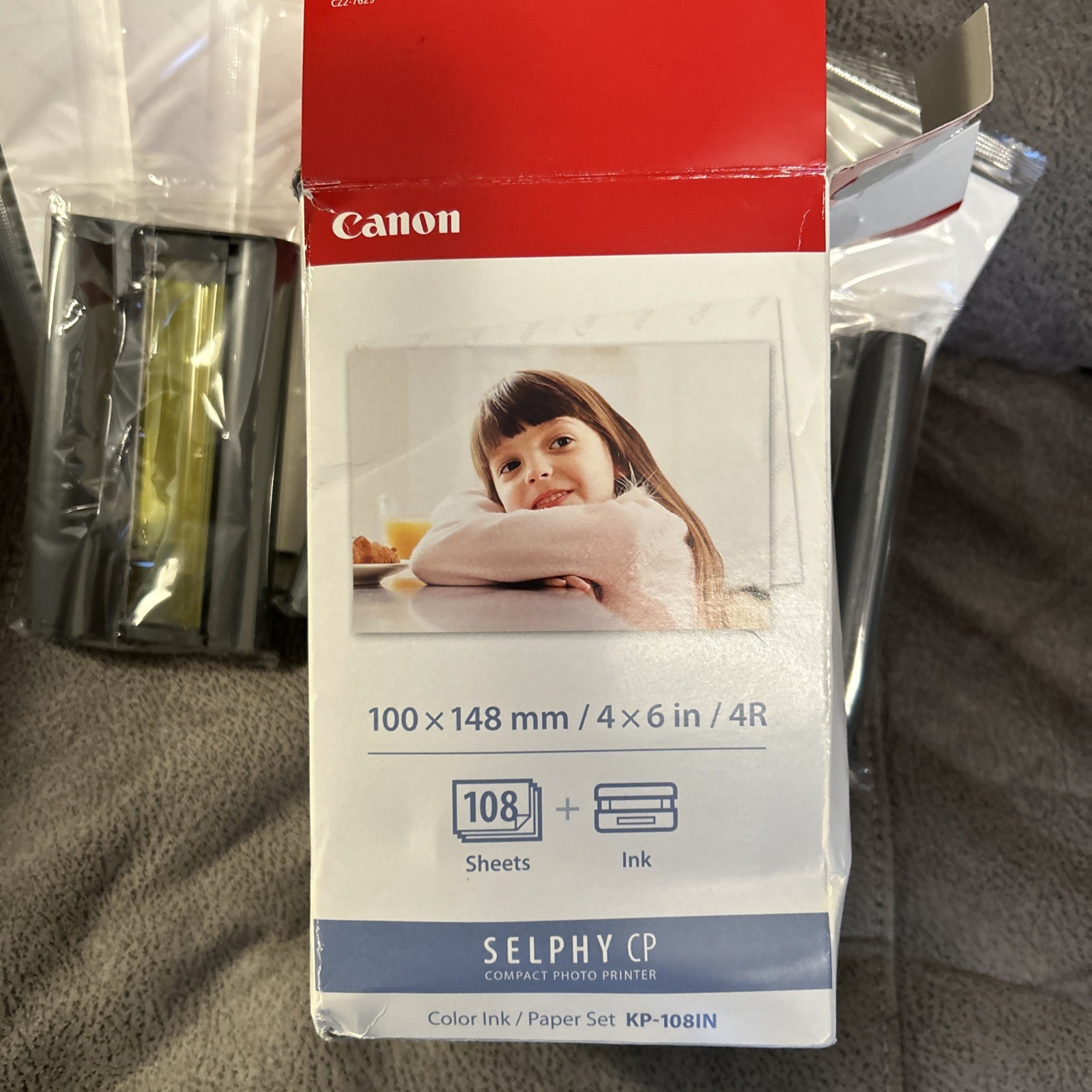 Canon Selphy CP 4×6 Color Ink Paper Set KP-108IN – Sheets & 3 Ink Cart Sealed