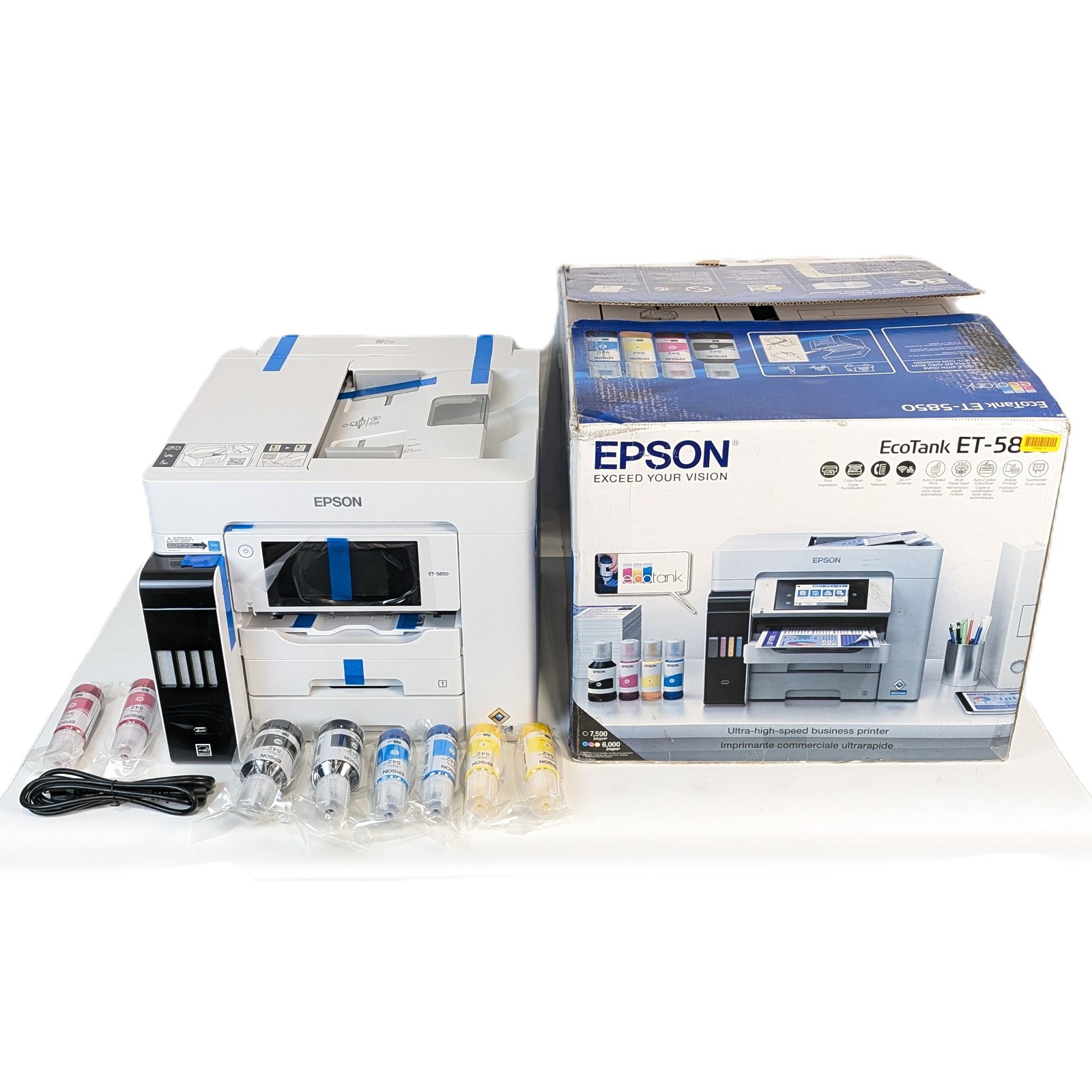 Epson EcoTank Pro ET-5850 Wireless All-In-One Color Printer (C11CJ29201) White